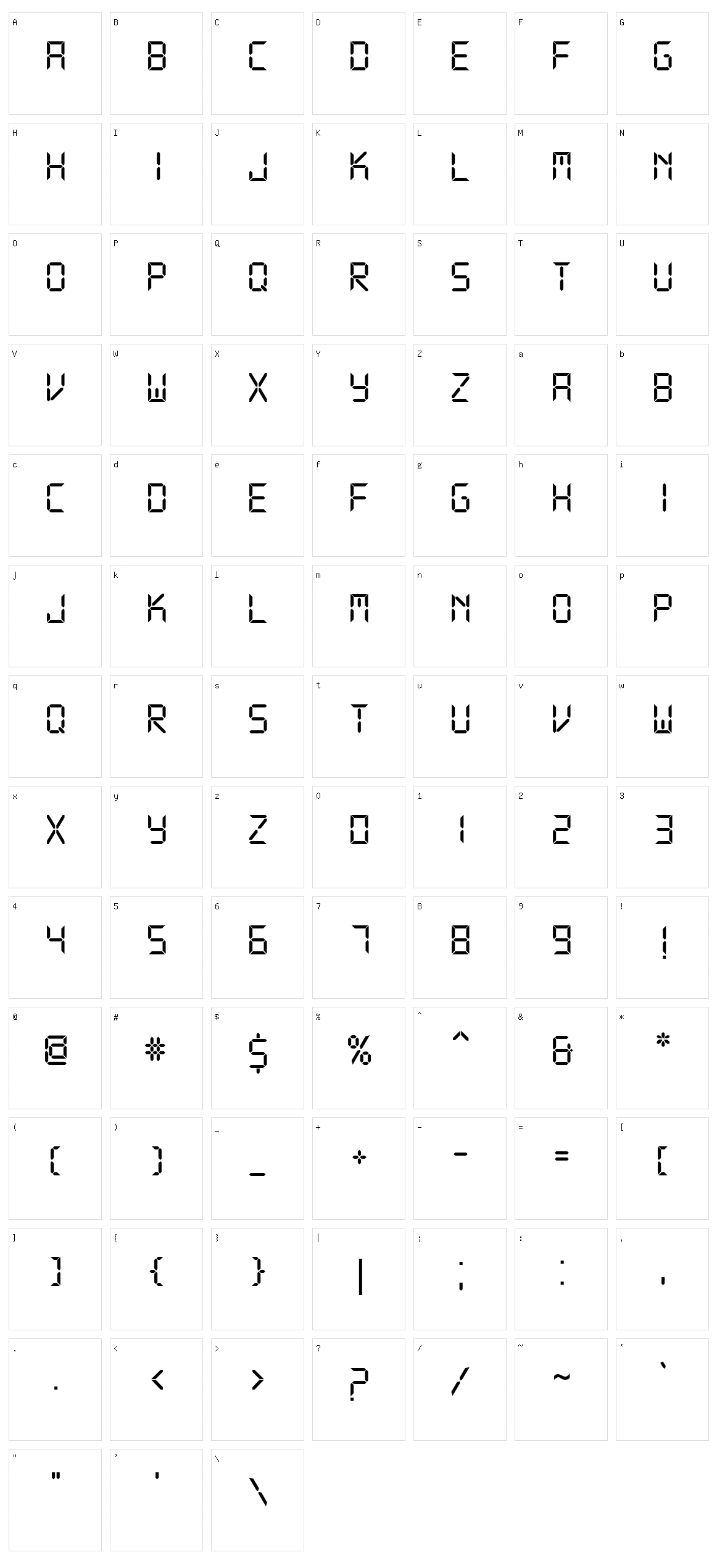 DS-Digital Character Set