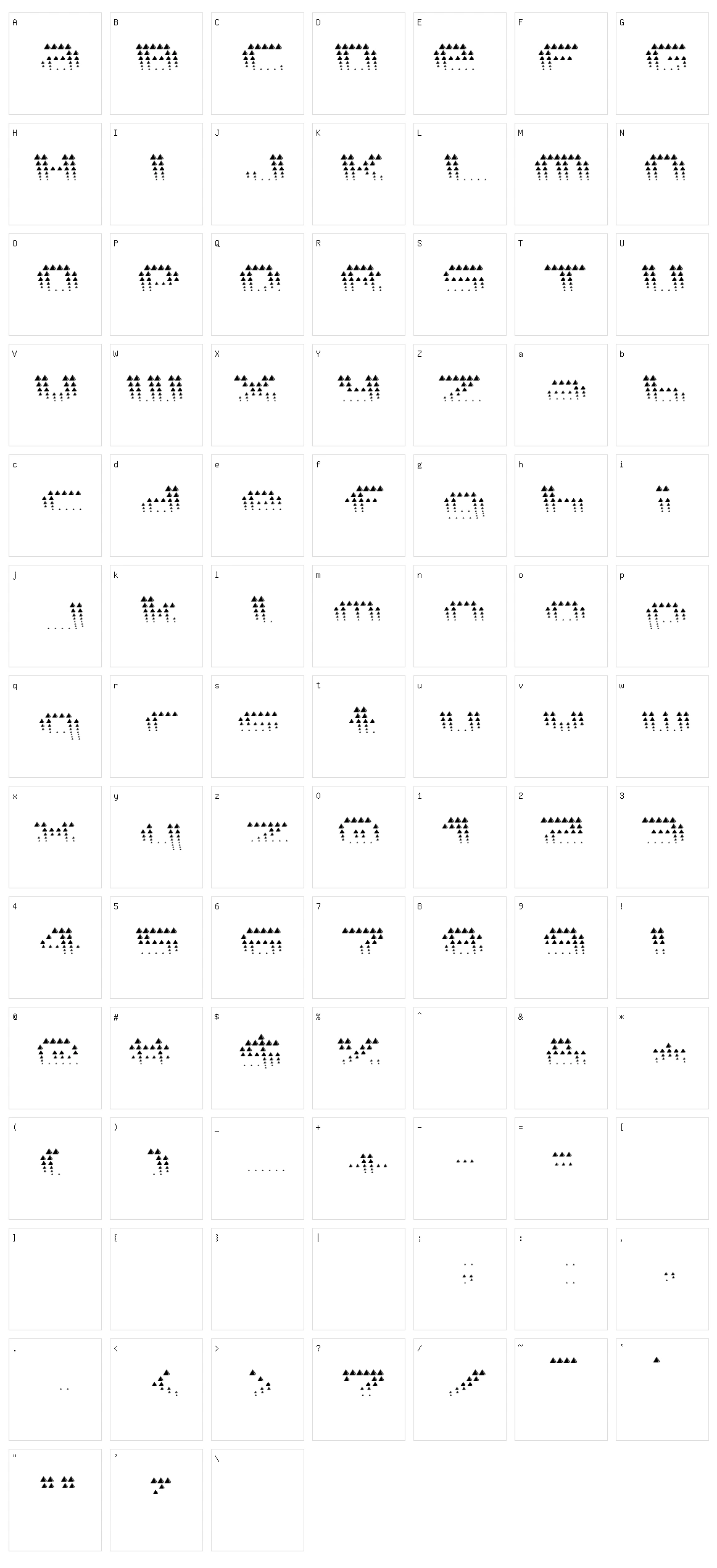 Edgarpiramide Character Set