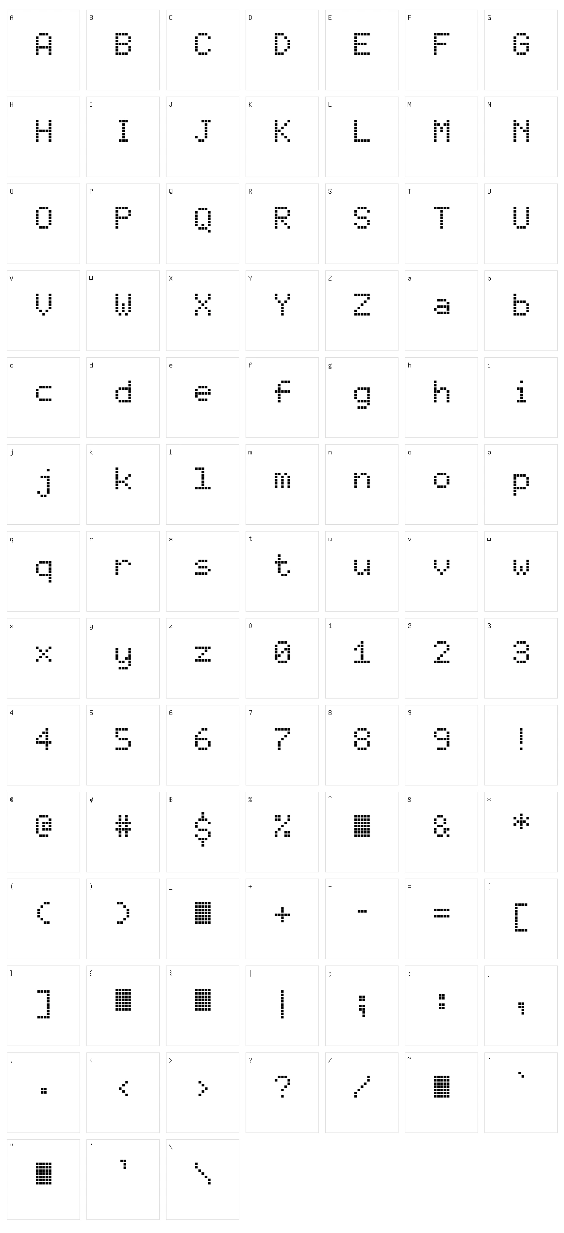 Elektra Character Set