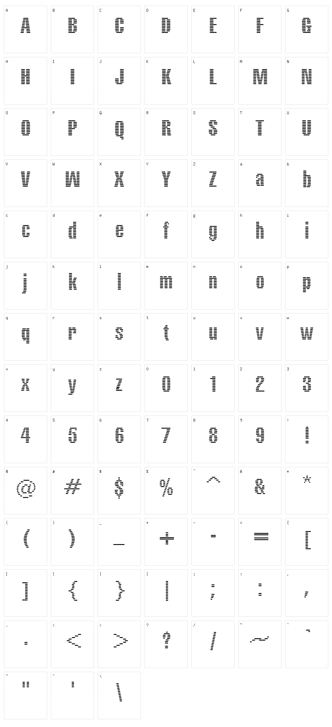 Element Character Set