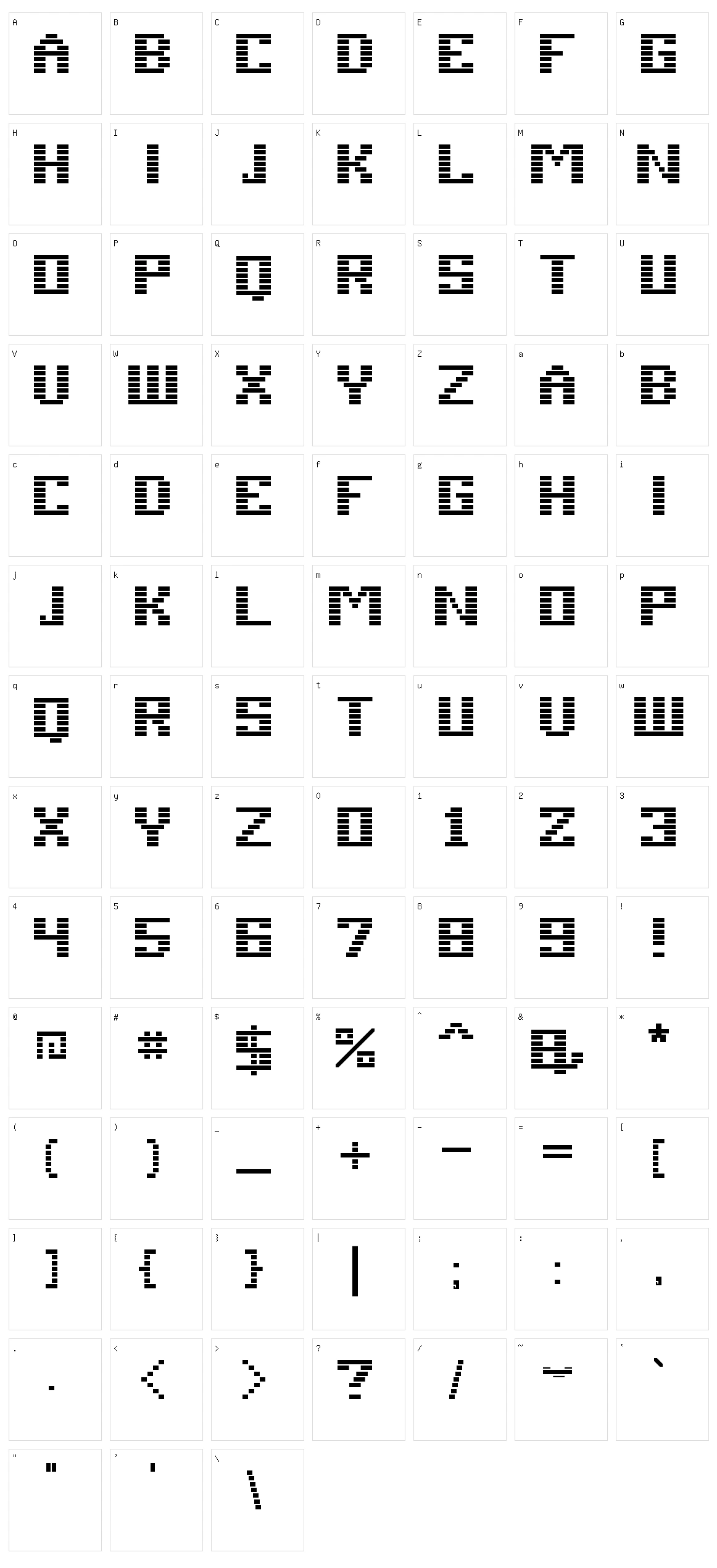 Esper Character Set