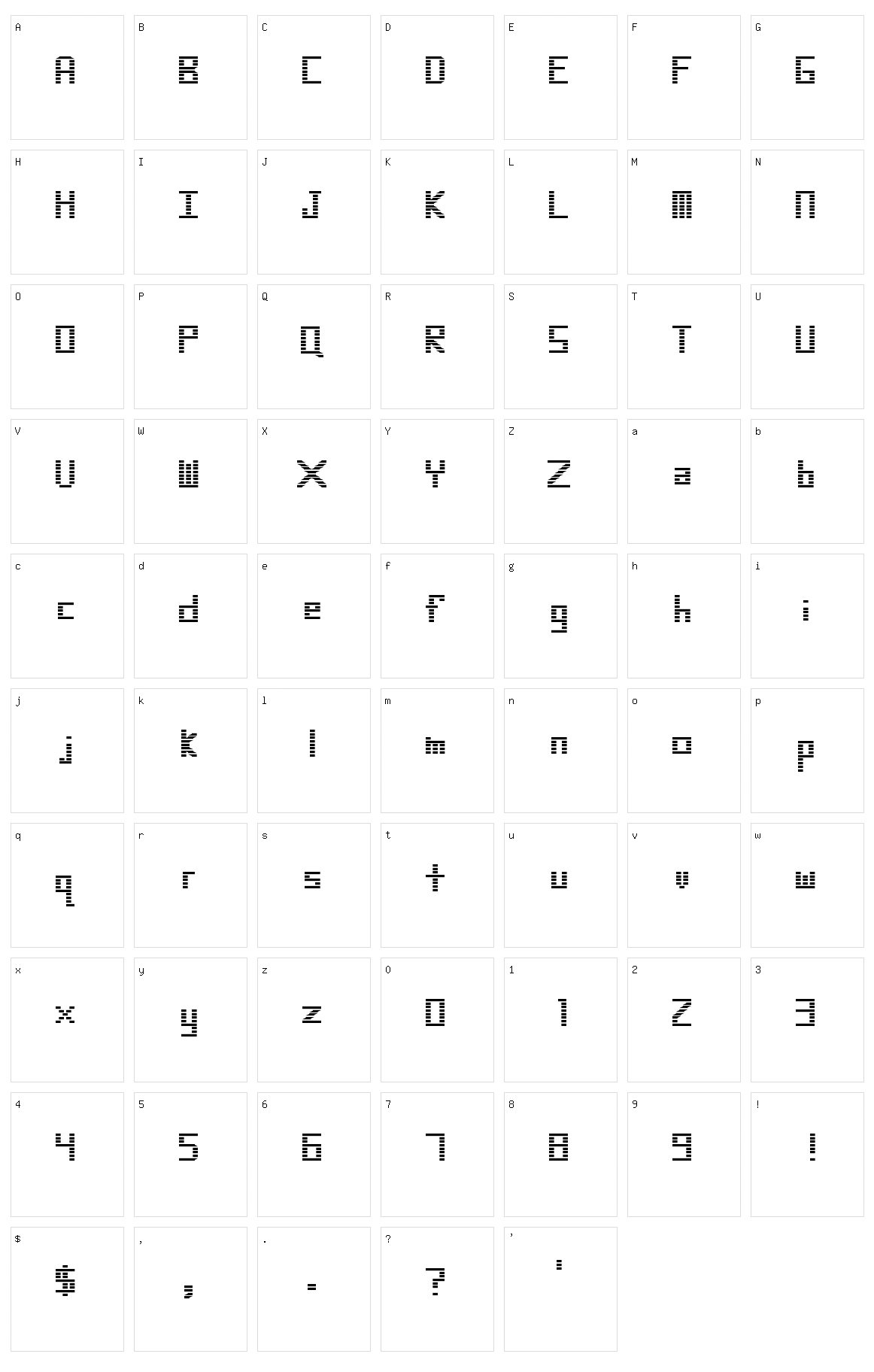 Espionage Character Set