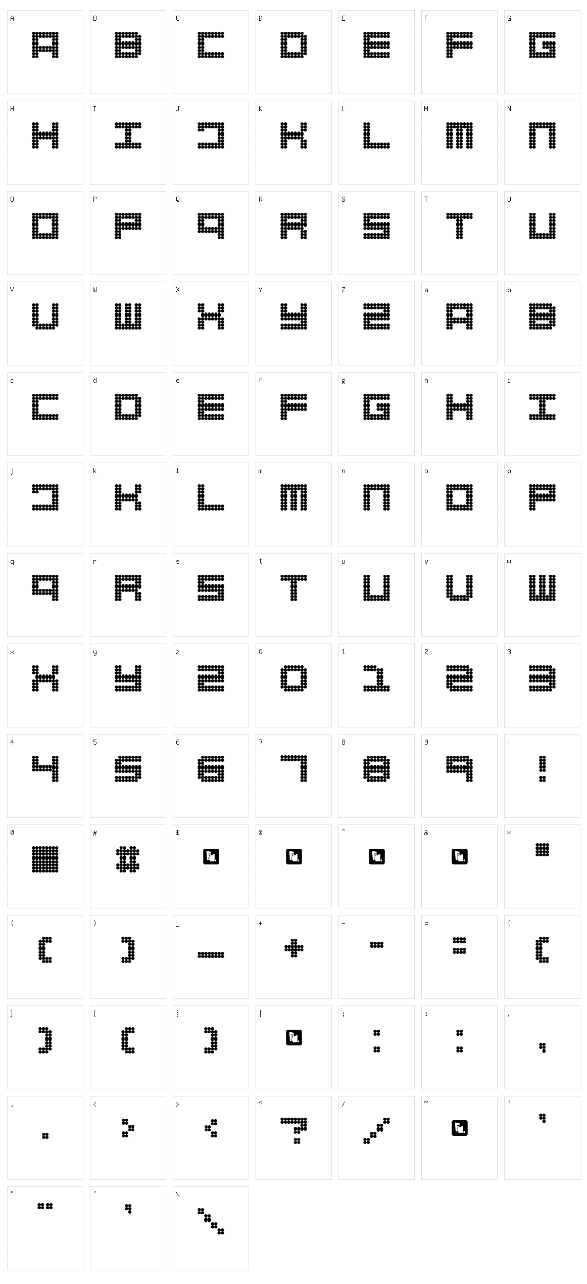 FD Spank Character Set