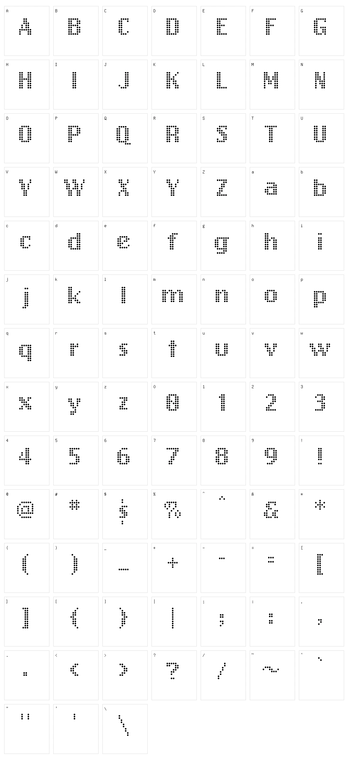 Free Design 001 Character Set