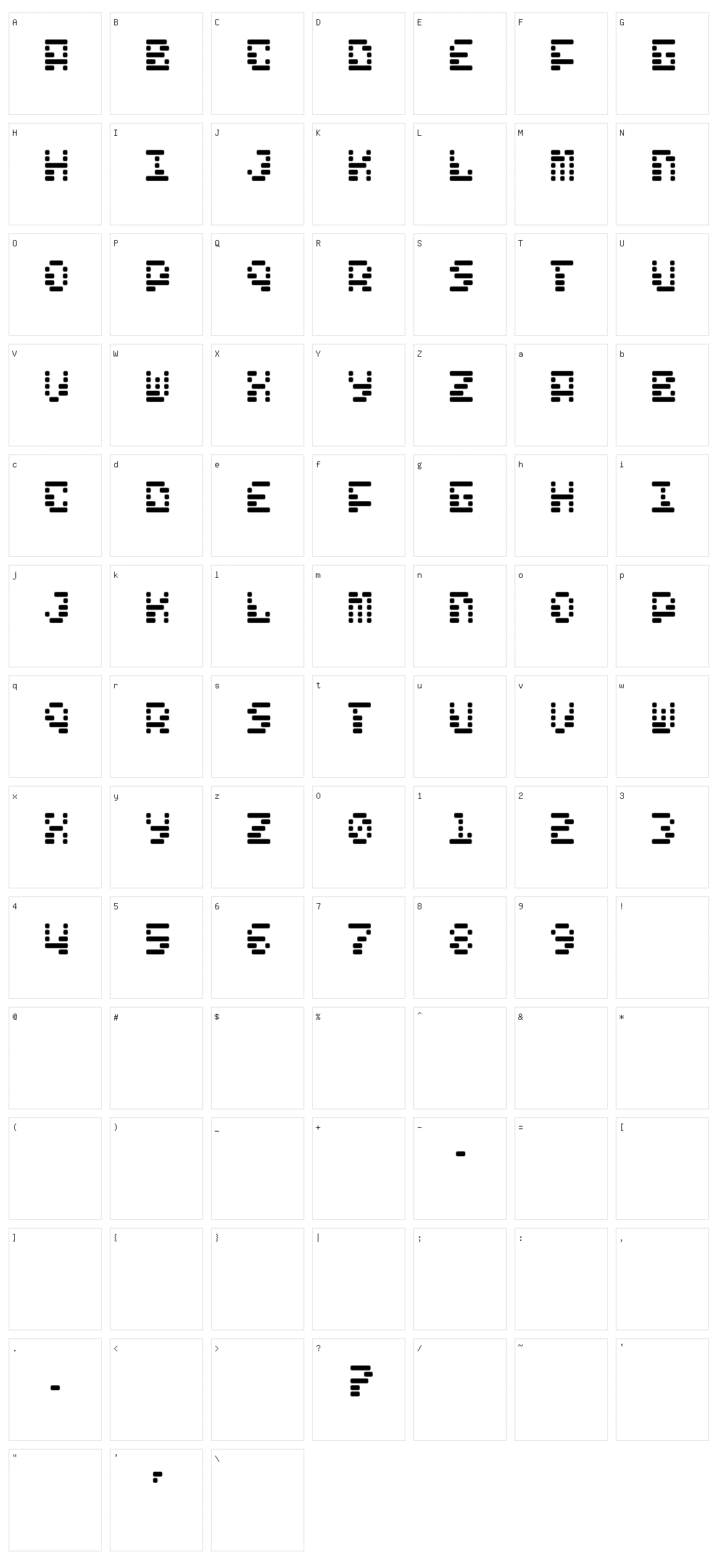 Freelance Kamchatka Character Set