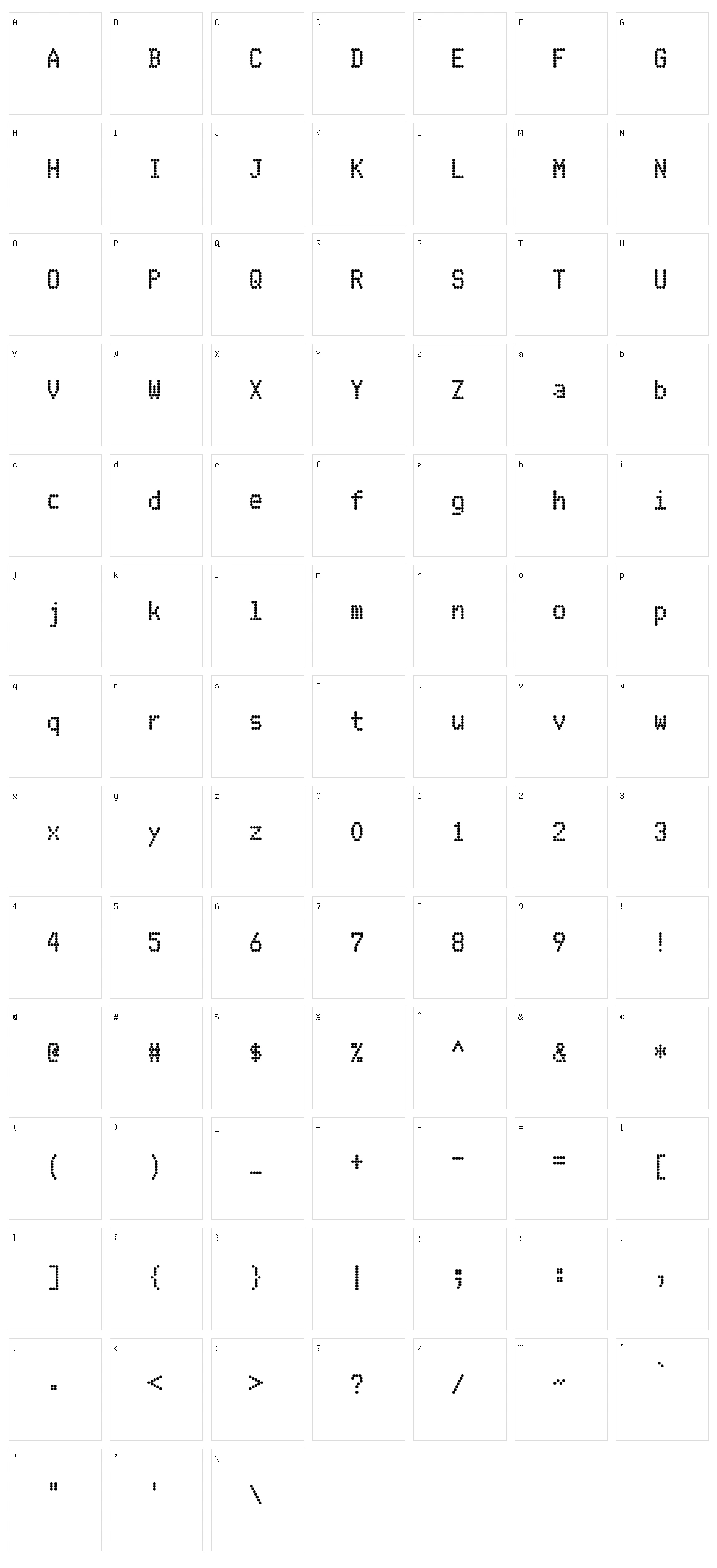 FS Blok Character Set