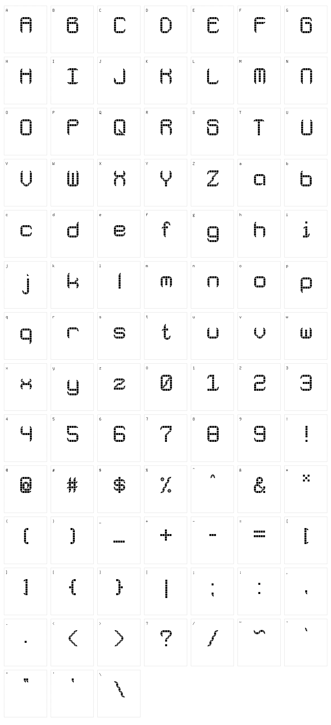 Galactic Spaceport Character Set