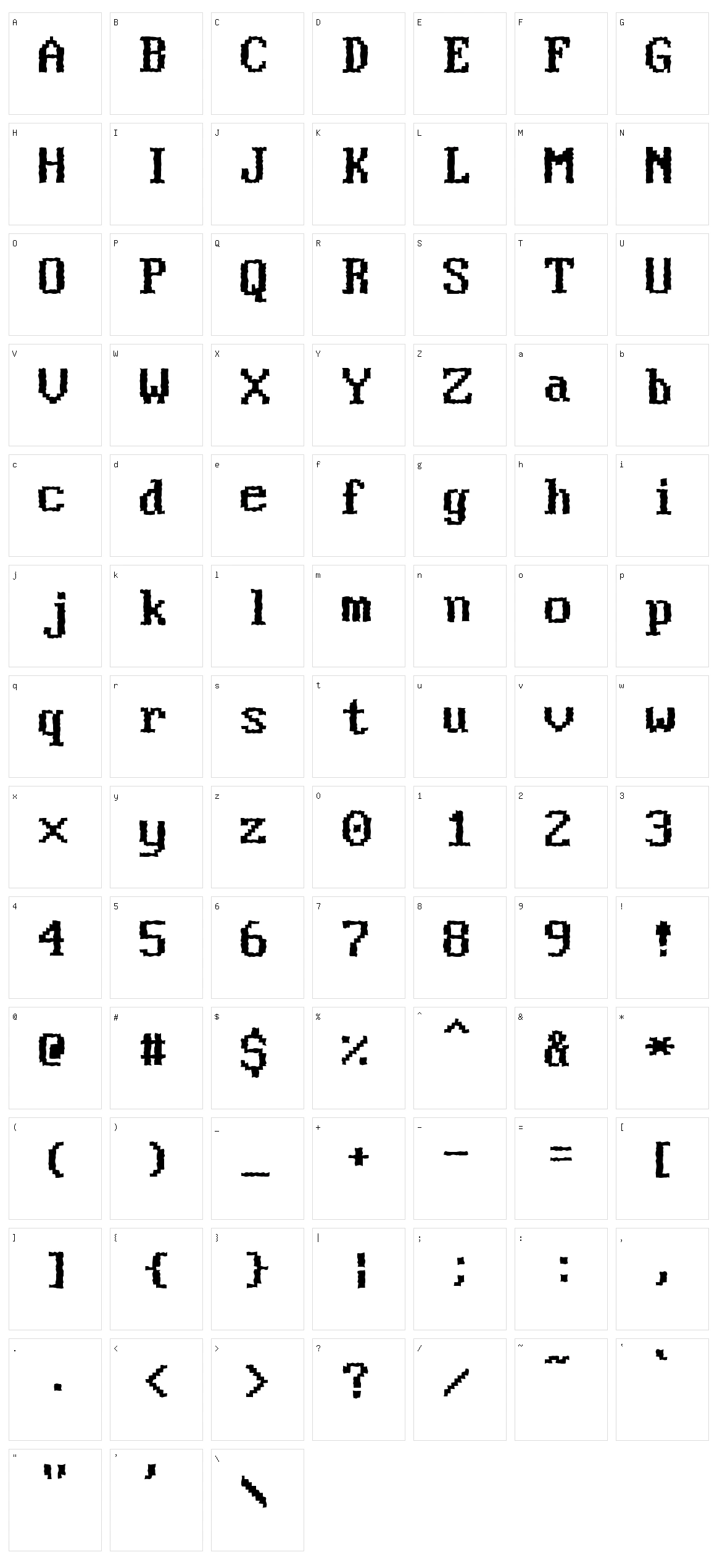 Good Old DOS Character Set