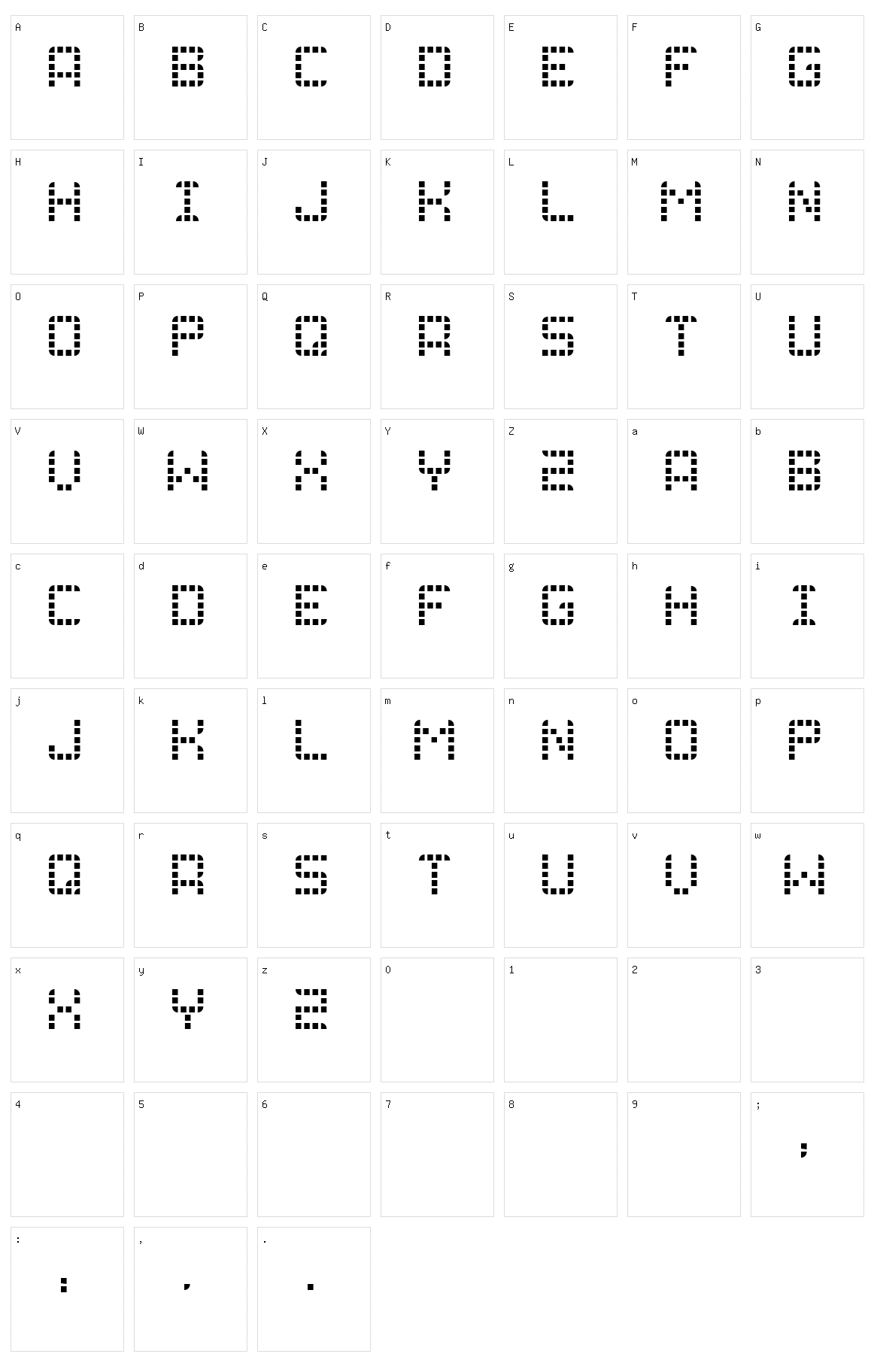 Grid Character Set