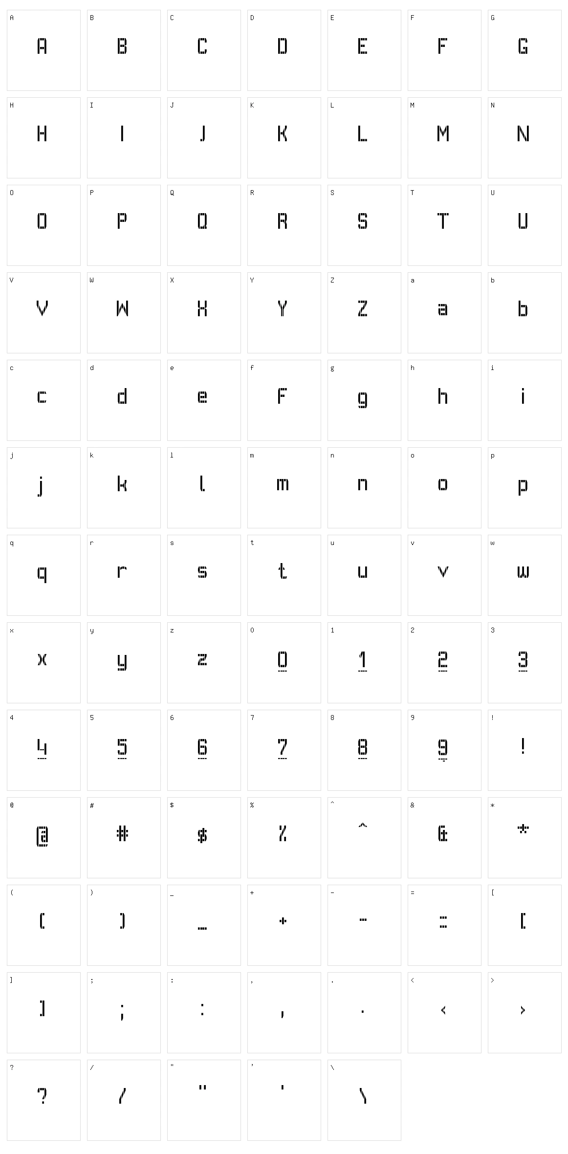 GVB Bus Pid Character Set