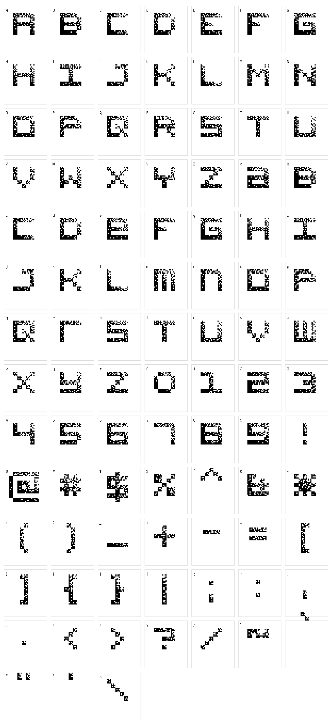 Hacked CRT Character Set