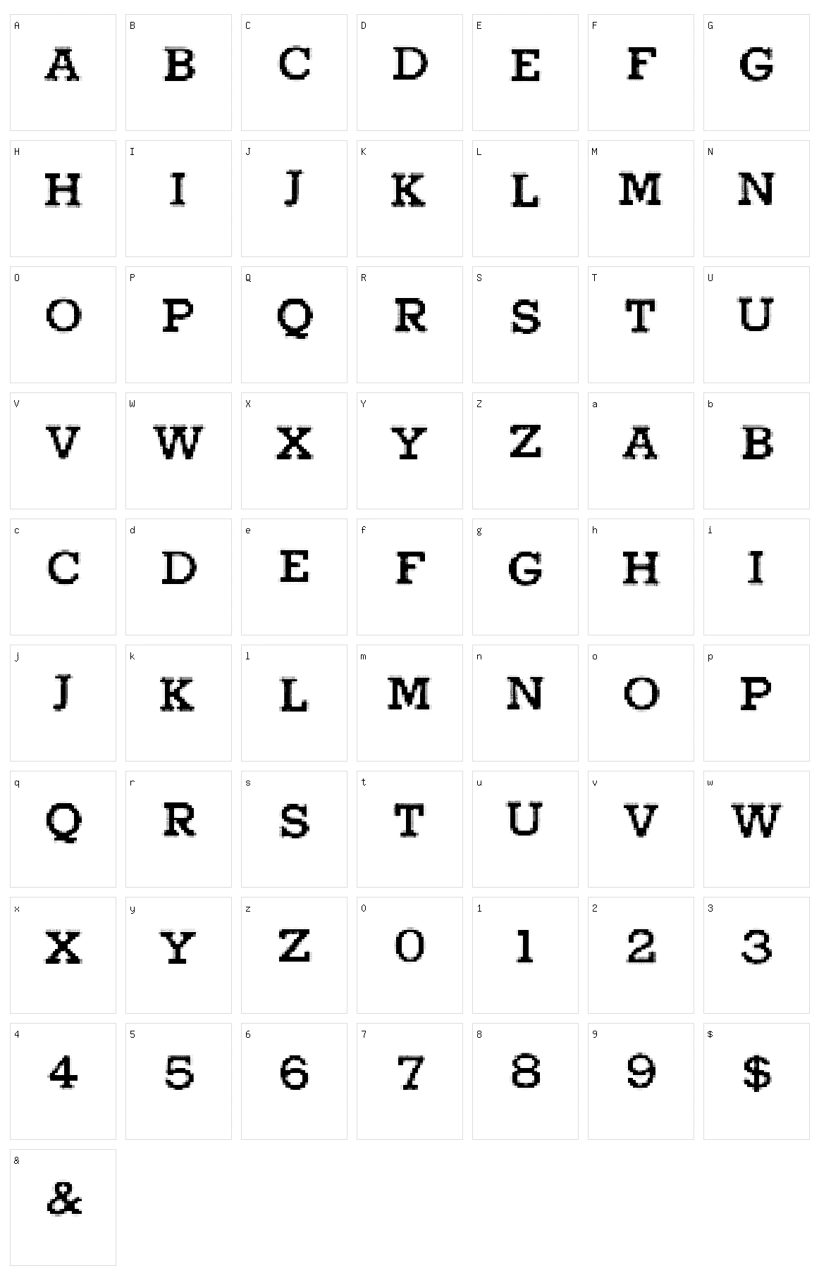 Higher Pixels Character Set