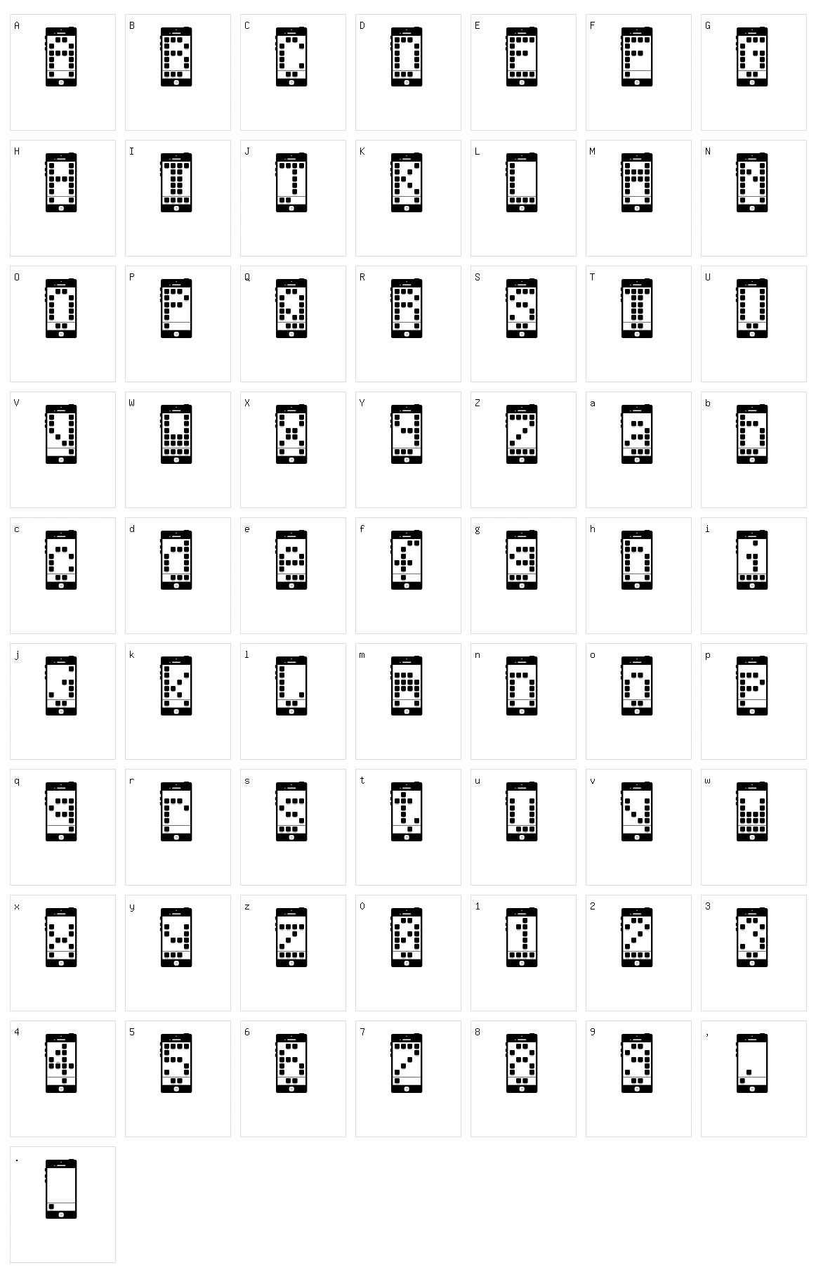 I Phone, You Phone Character Set