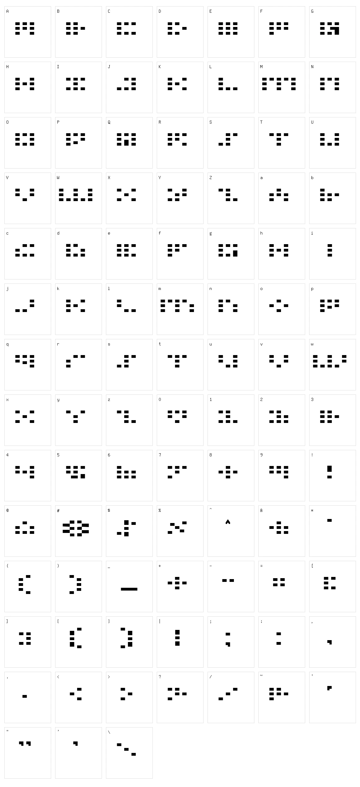 Iconian Character Set