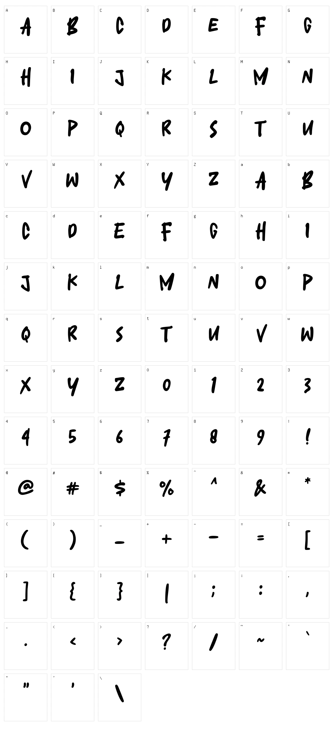Laziness Character Set
