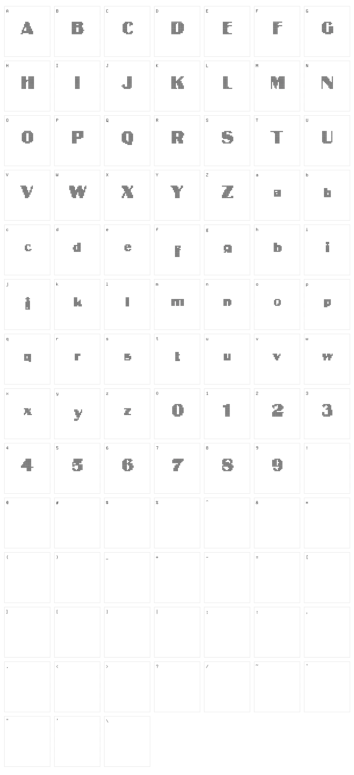 Intellecta Digital Character Set