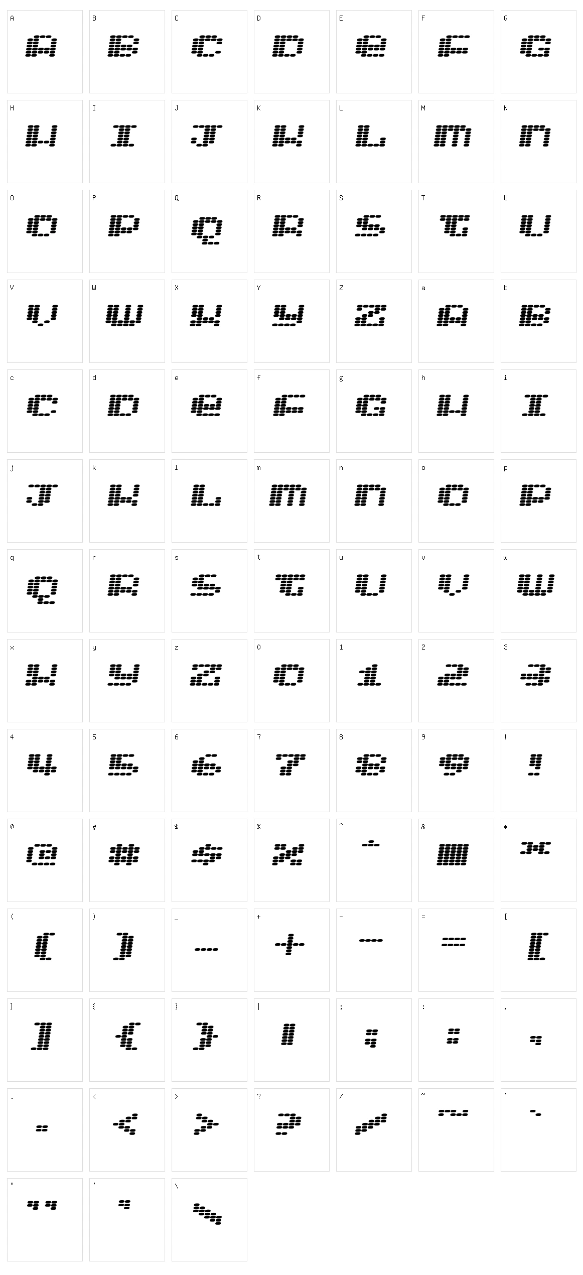 Intergalaktika Character Set