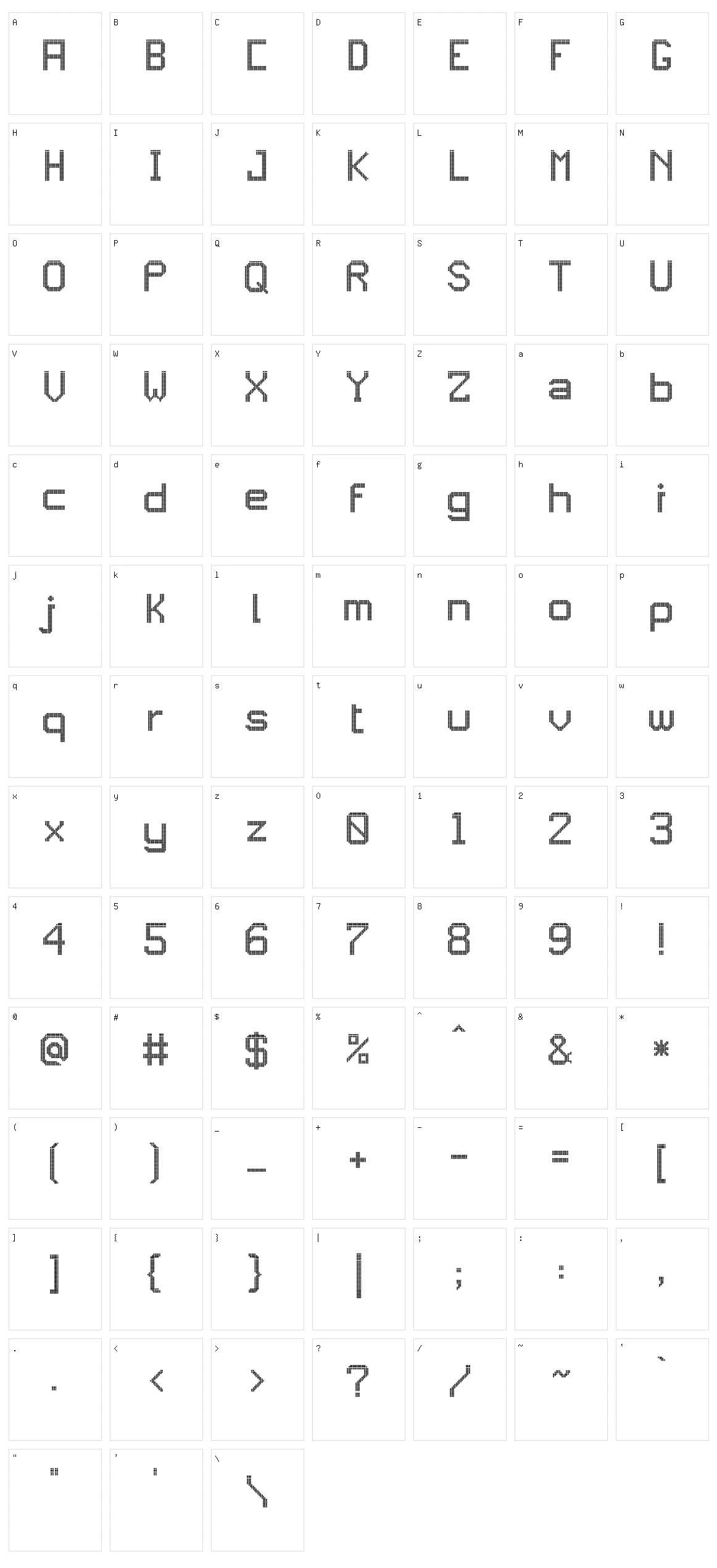 JD Bagues Character Set