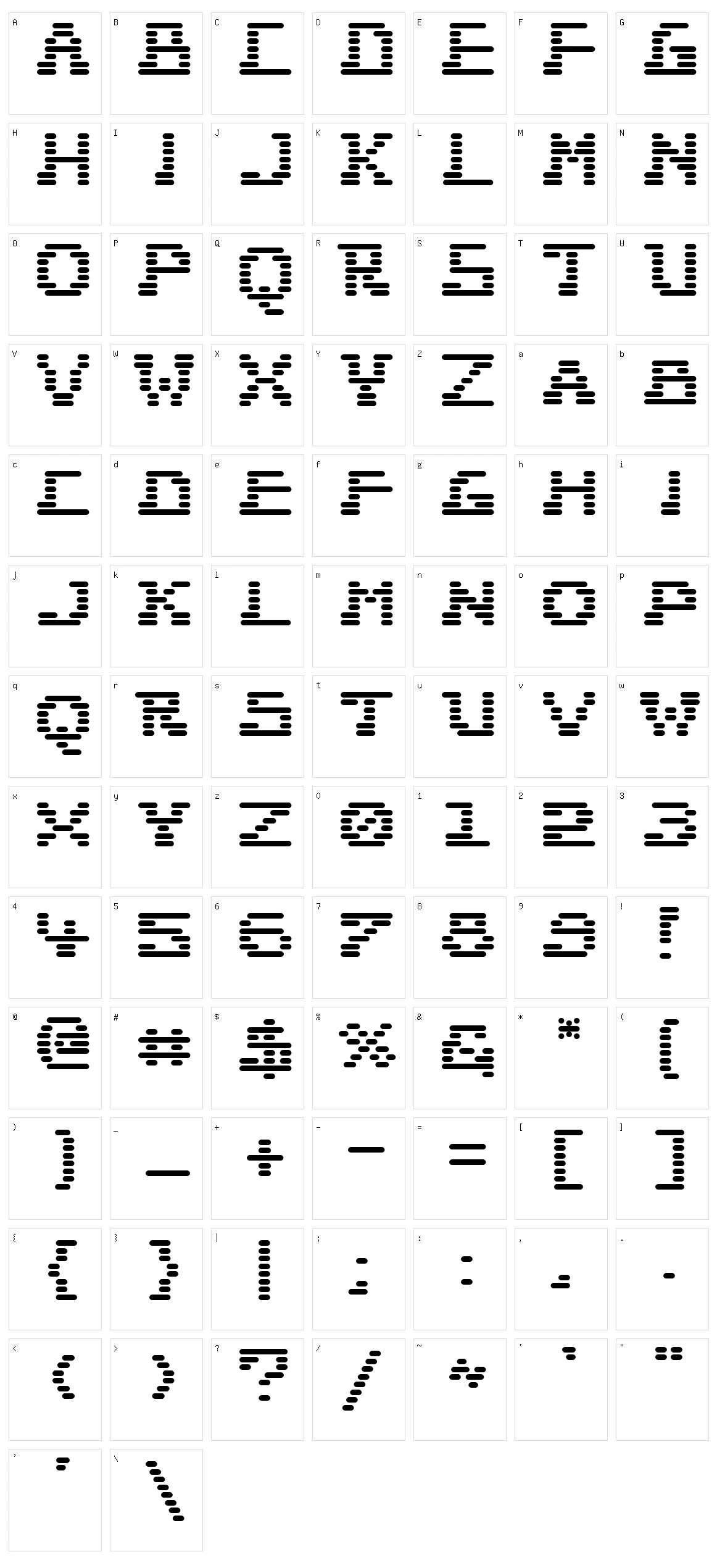 JVNE Wopper'83 Character Set