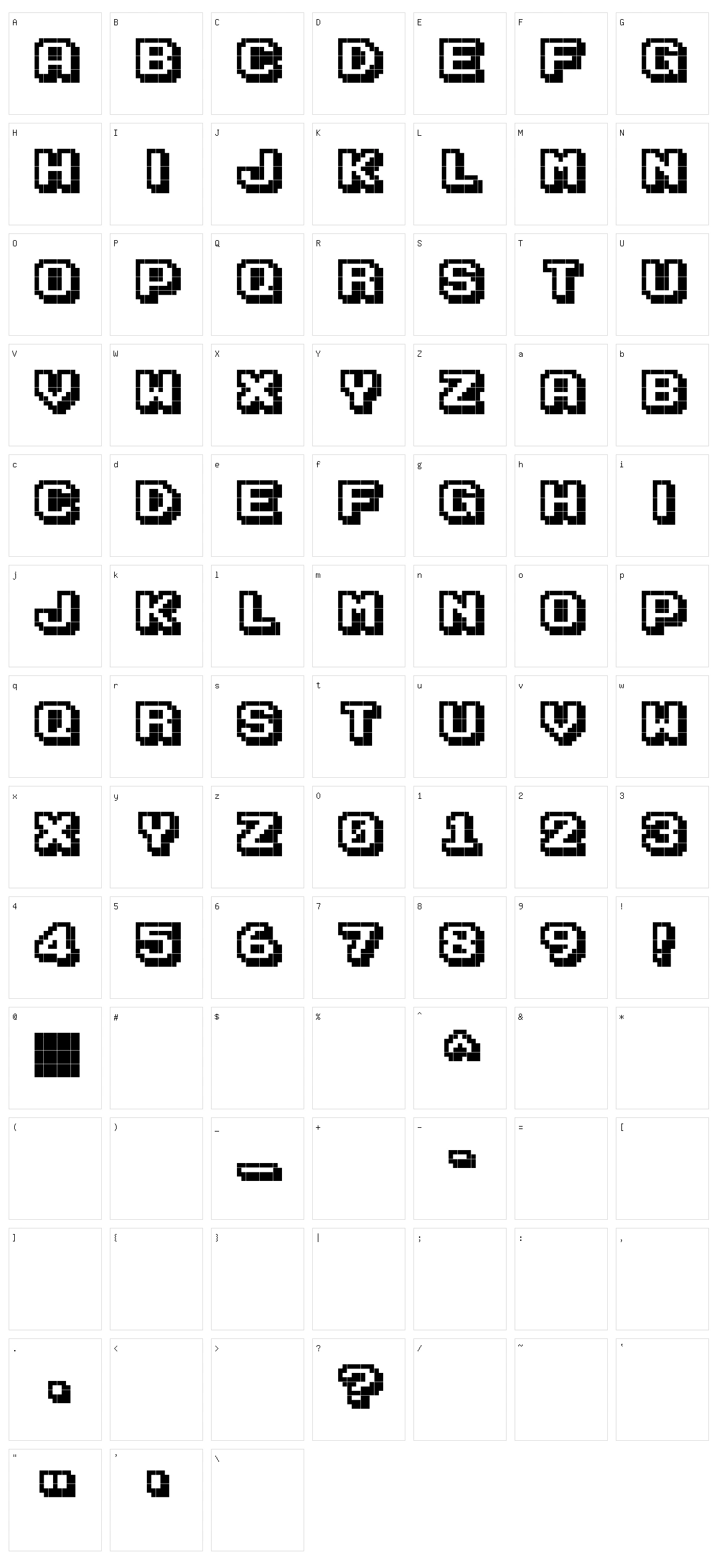 Karmatic Arcade Character Set