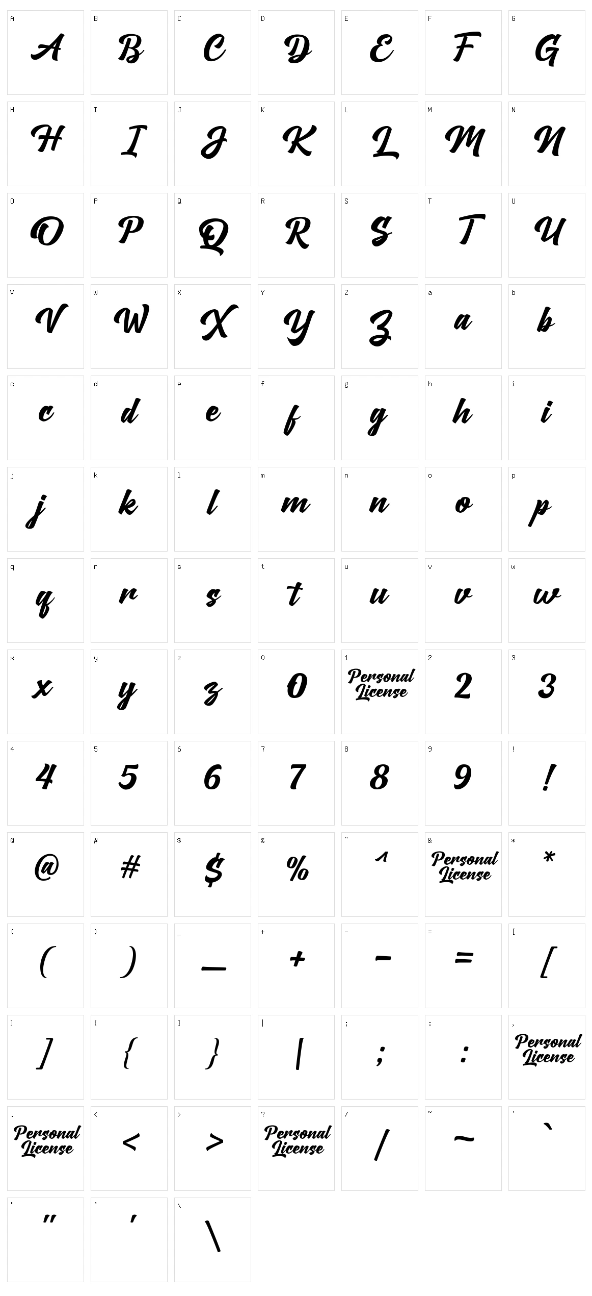 Versatile Letters Character Set