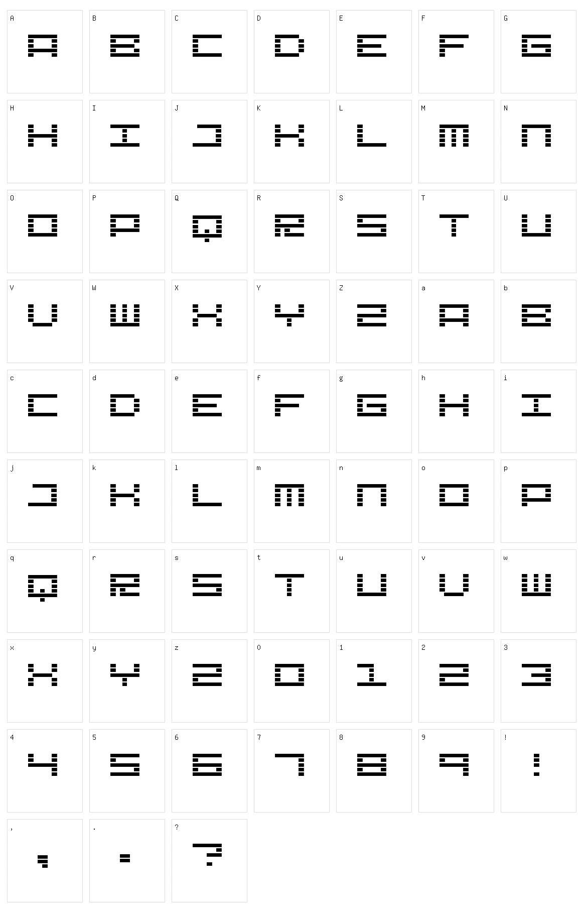 LCD Expanded Character Set
