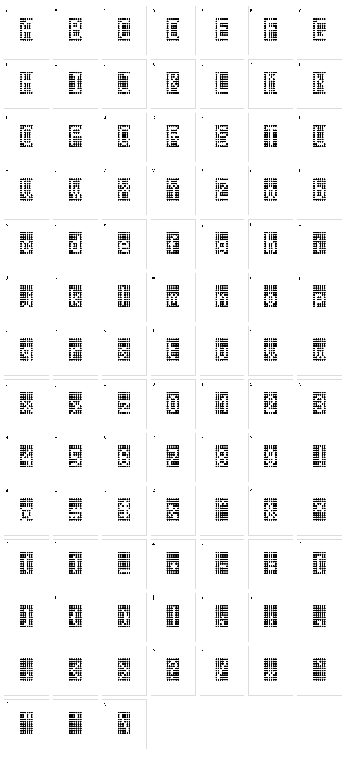 Led Panel Station Off Character Set