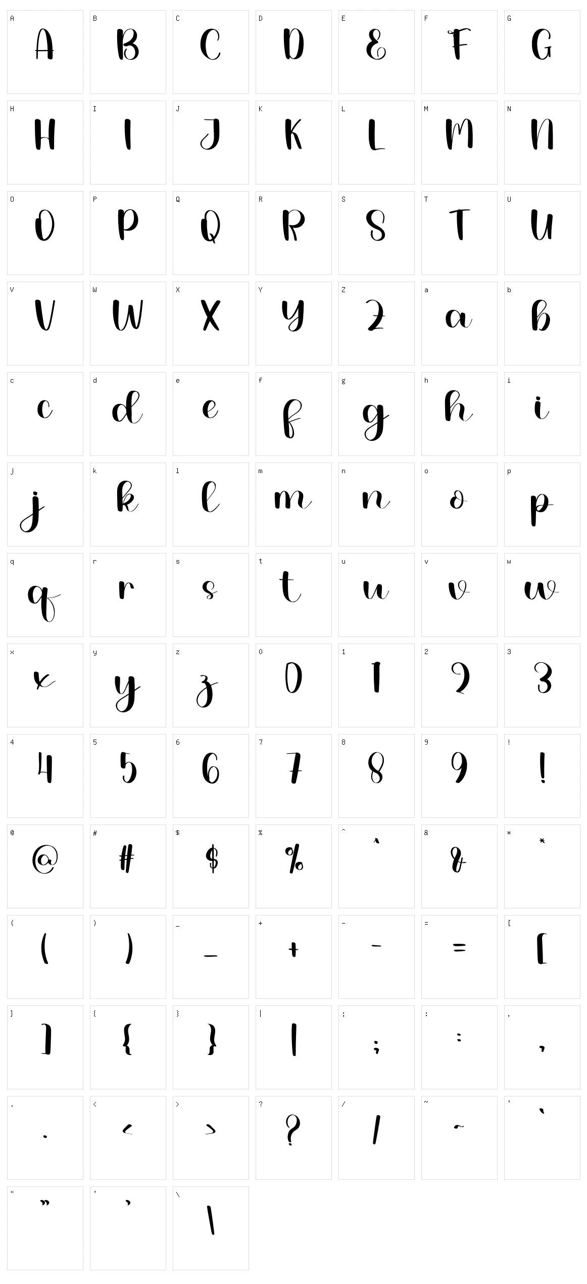 Thinker Character Set