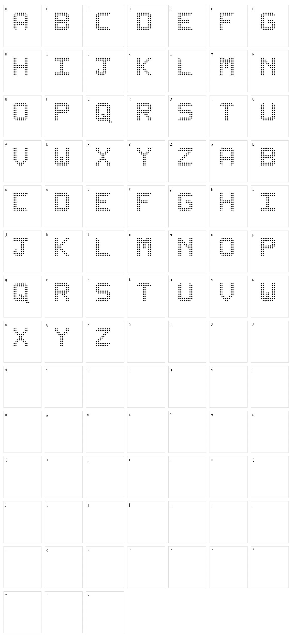 Lediz ST Character Set