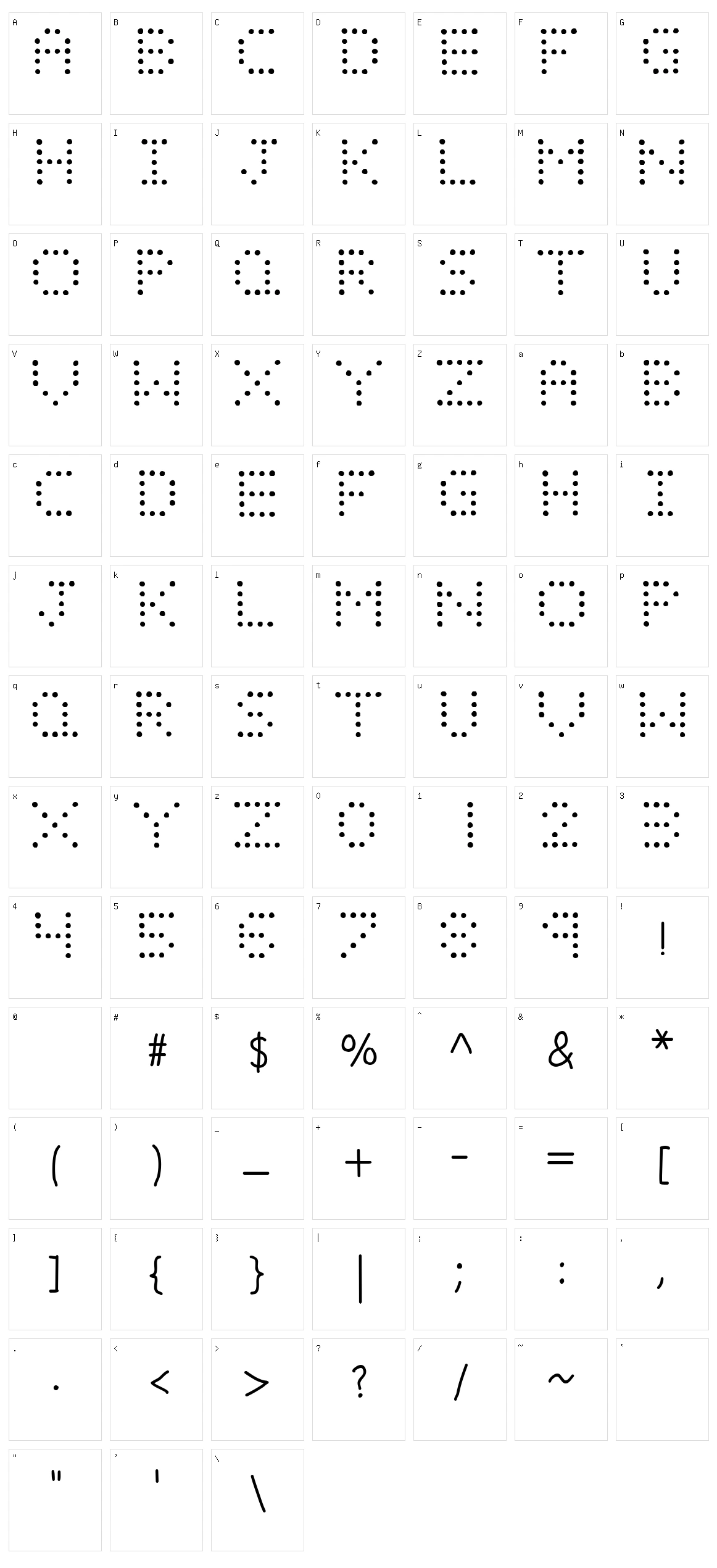 Light Emitting Diodes Character Set