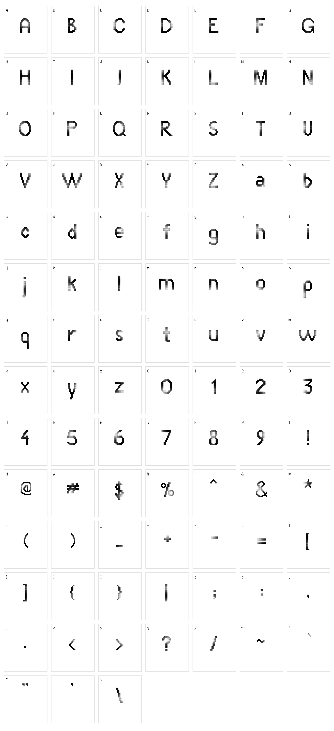 LL Mirai Character Set