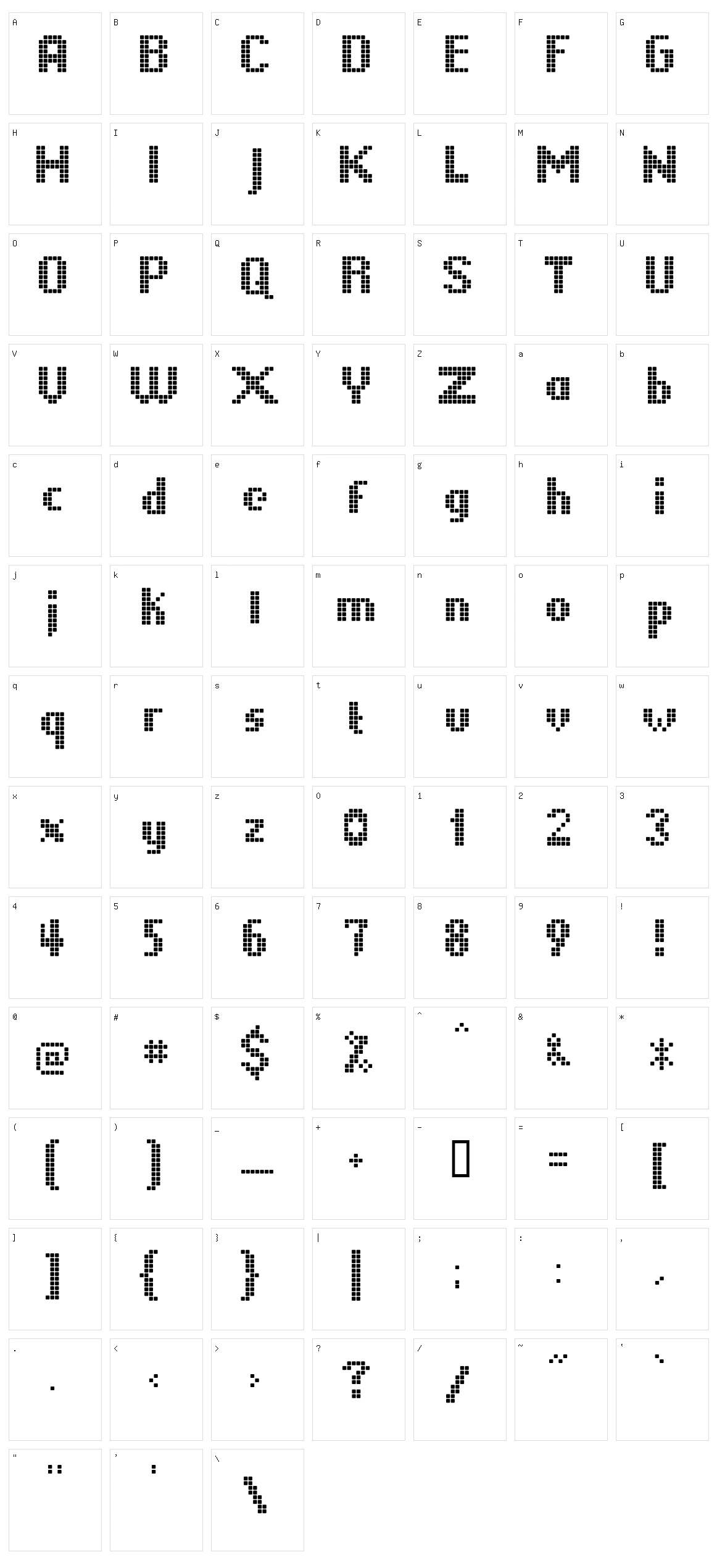 LL Pikseli Character Set