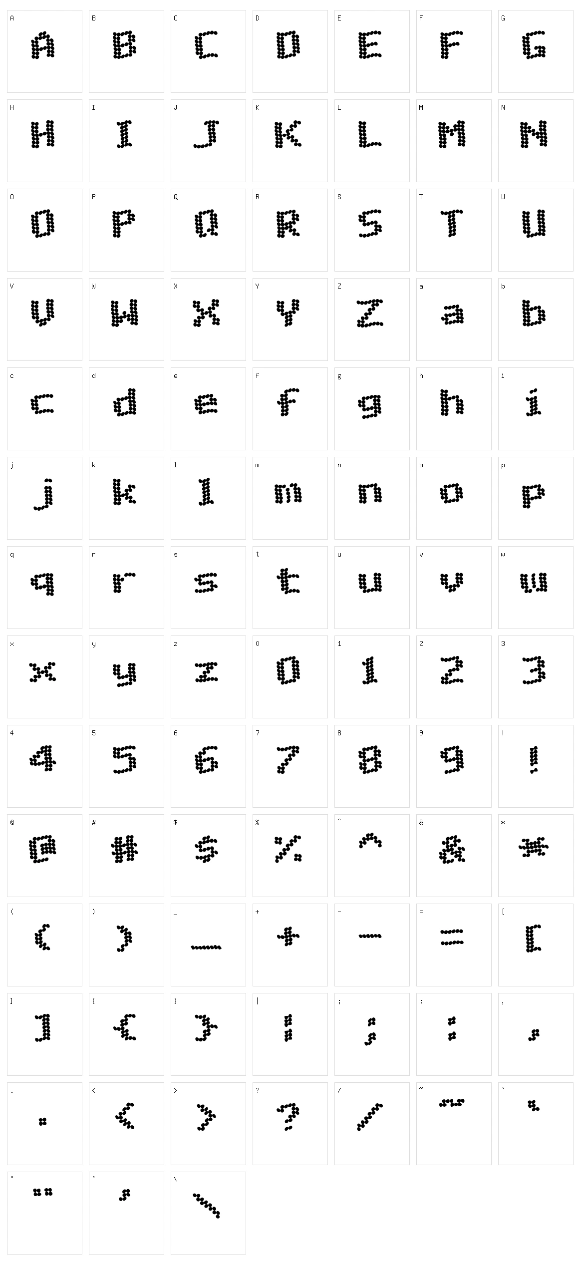 Matrix Complex NC Character Set