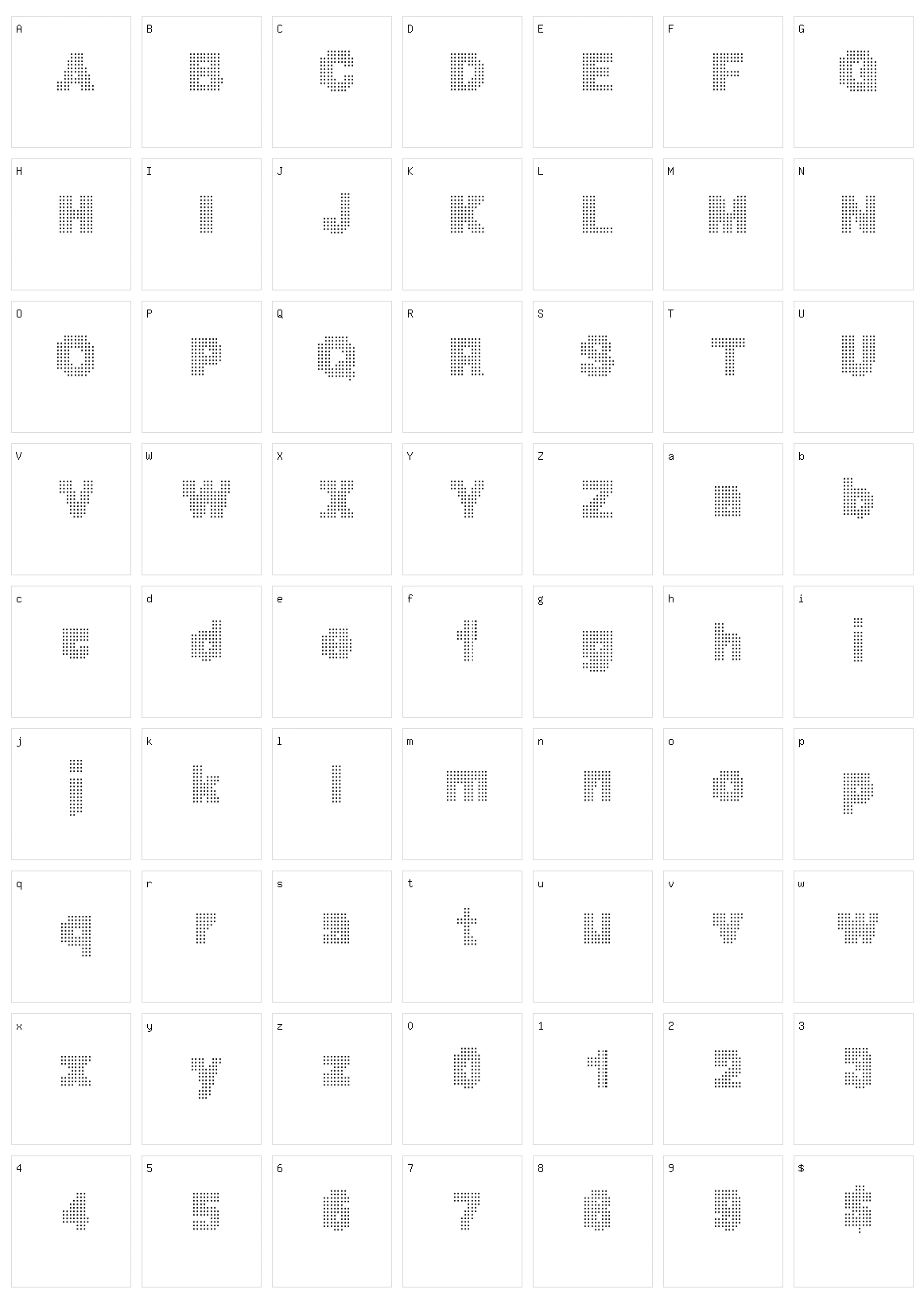 Mega Bits Character Set