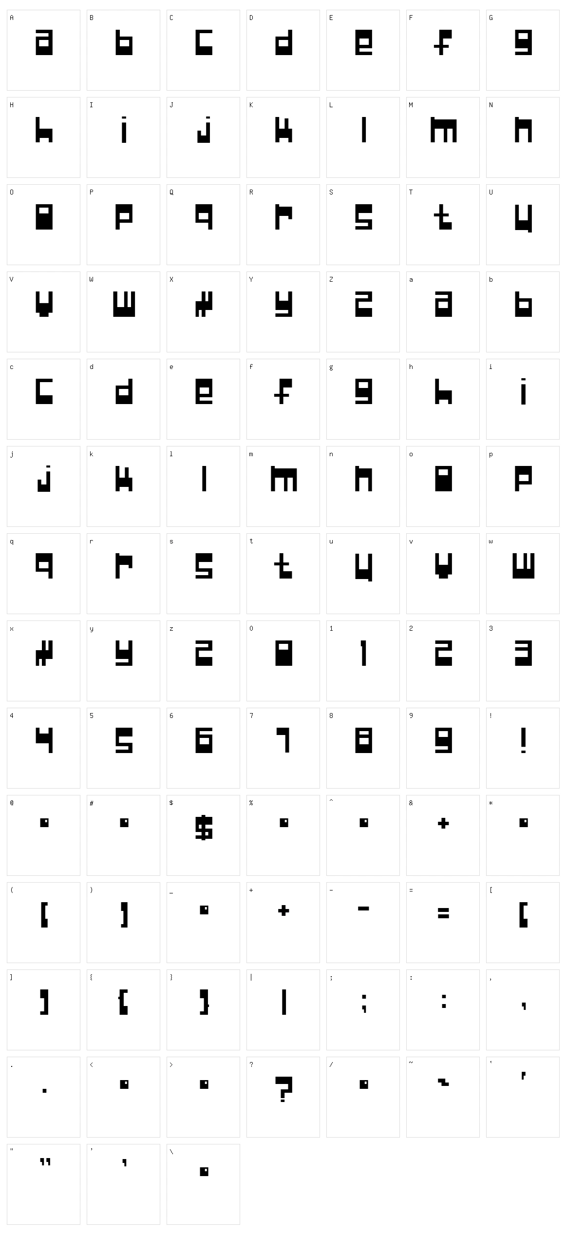 Null Pointer Character Set