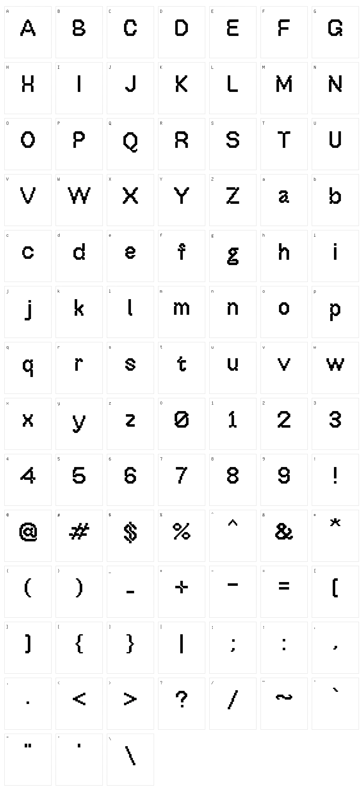 OffBit Character Set