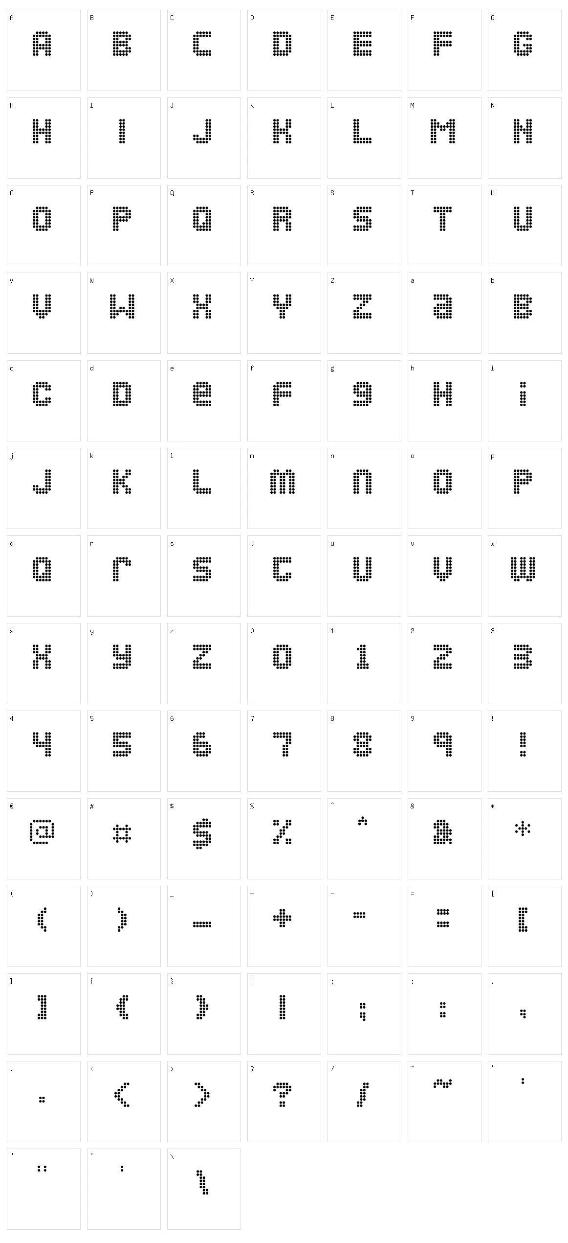 Ozone Character Set