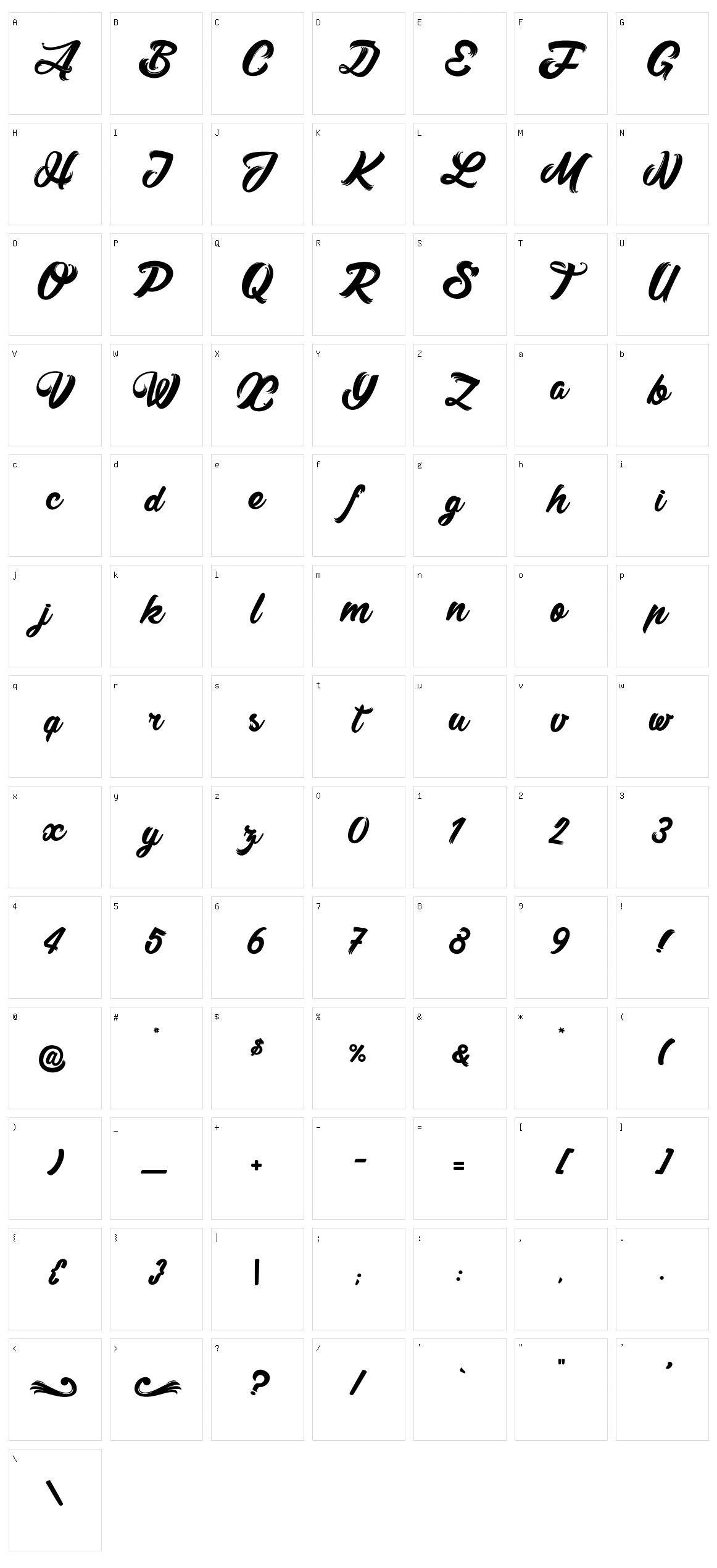 MacLemon Character Set