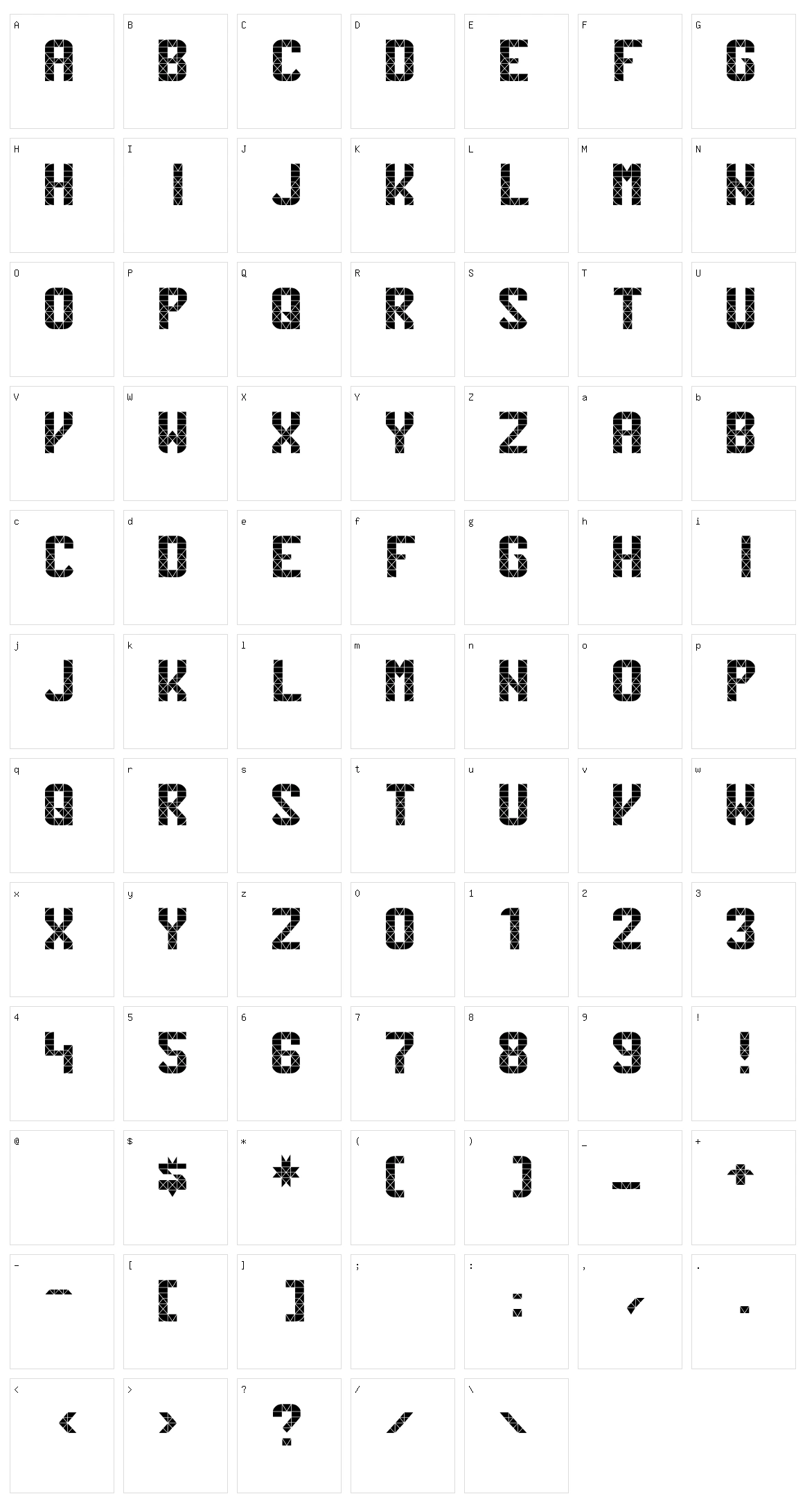 Penn Station Character Set