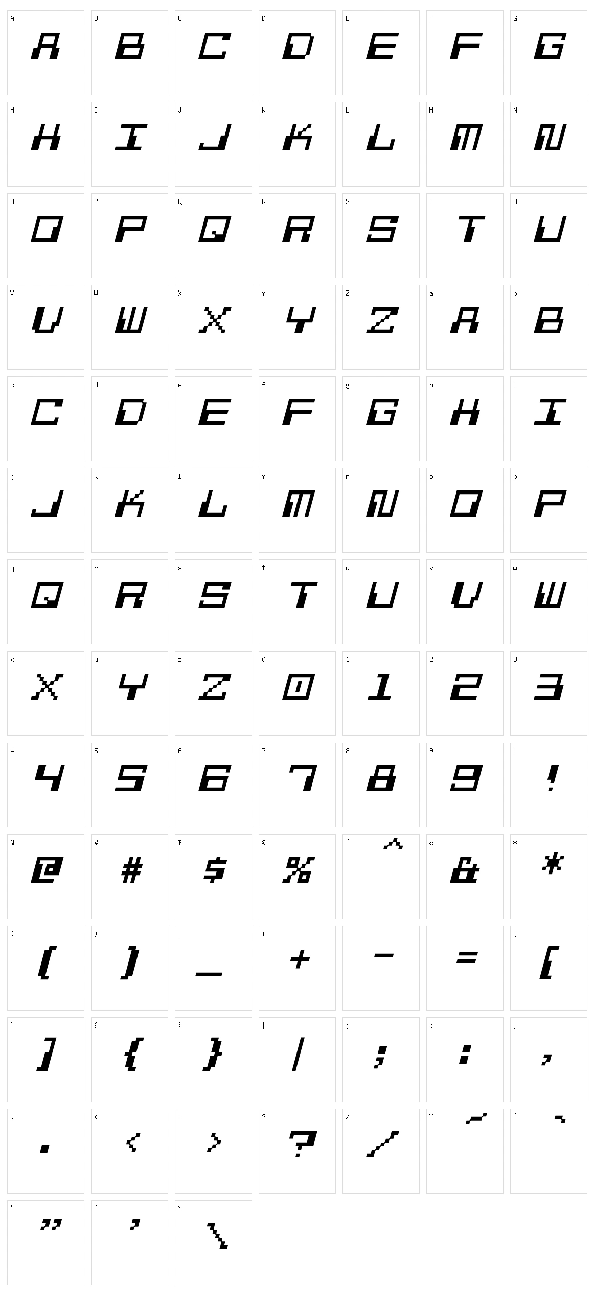 Pixel Calculon Character Set