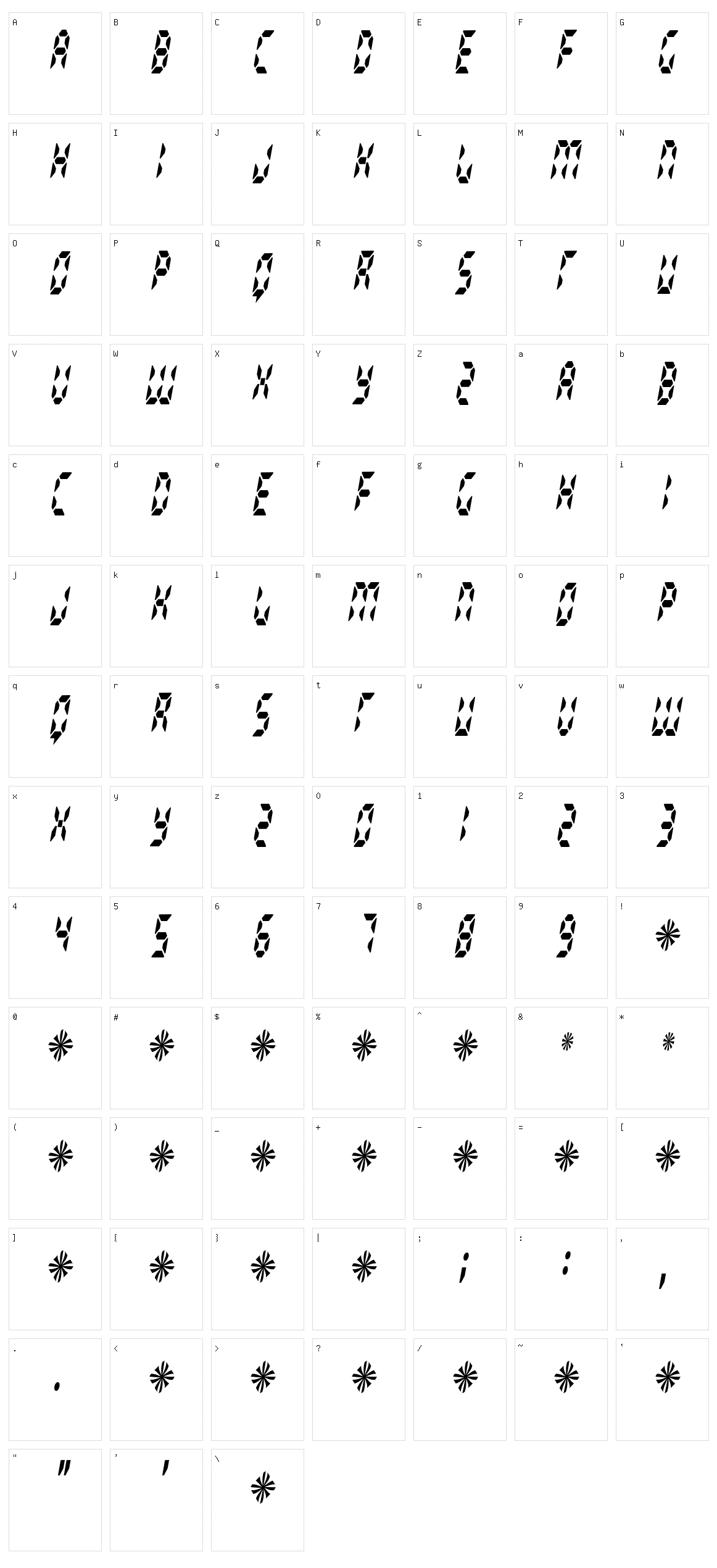 Radioland Character Set