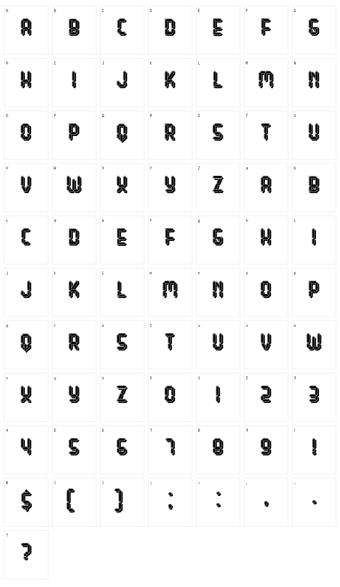 Ringing Character Set
