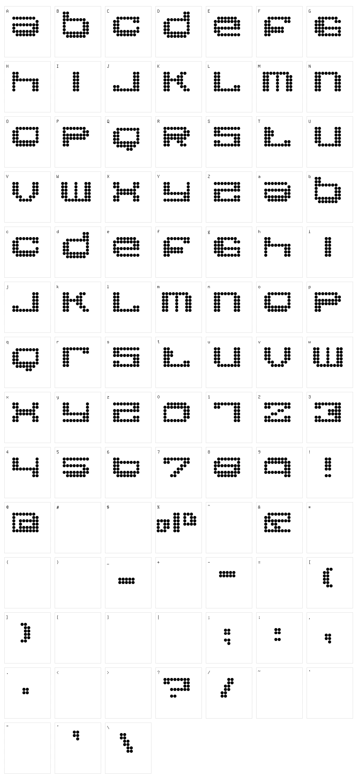 Round Character Set