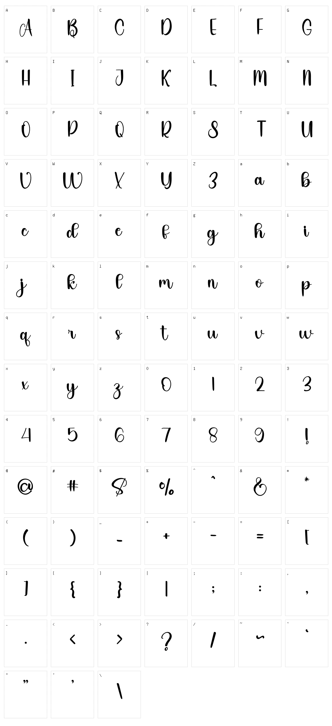 Stock Character Set