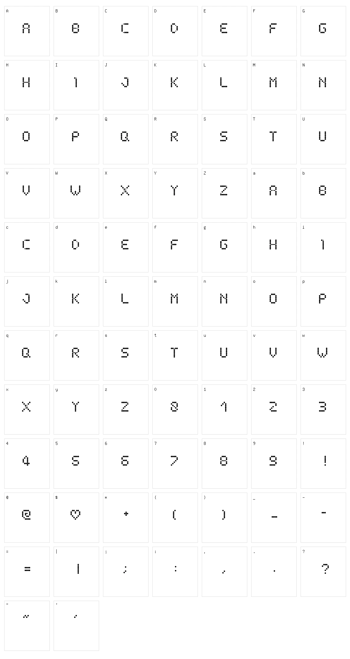 Schnee Character Set