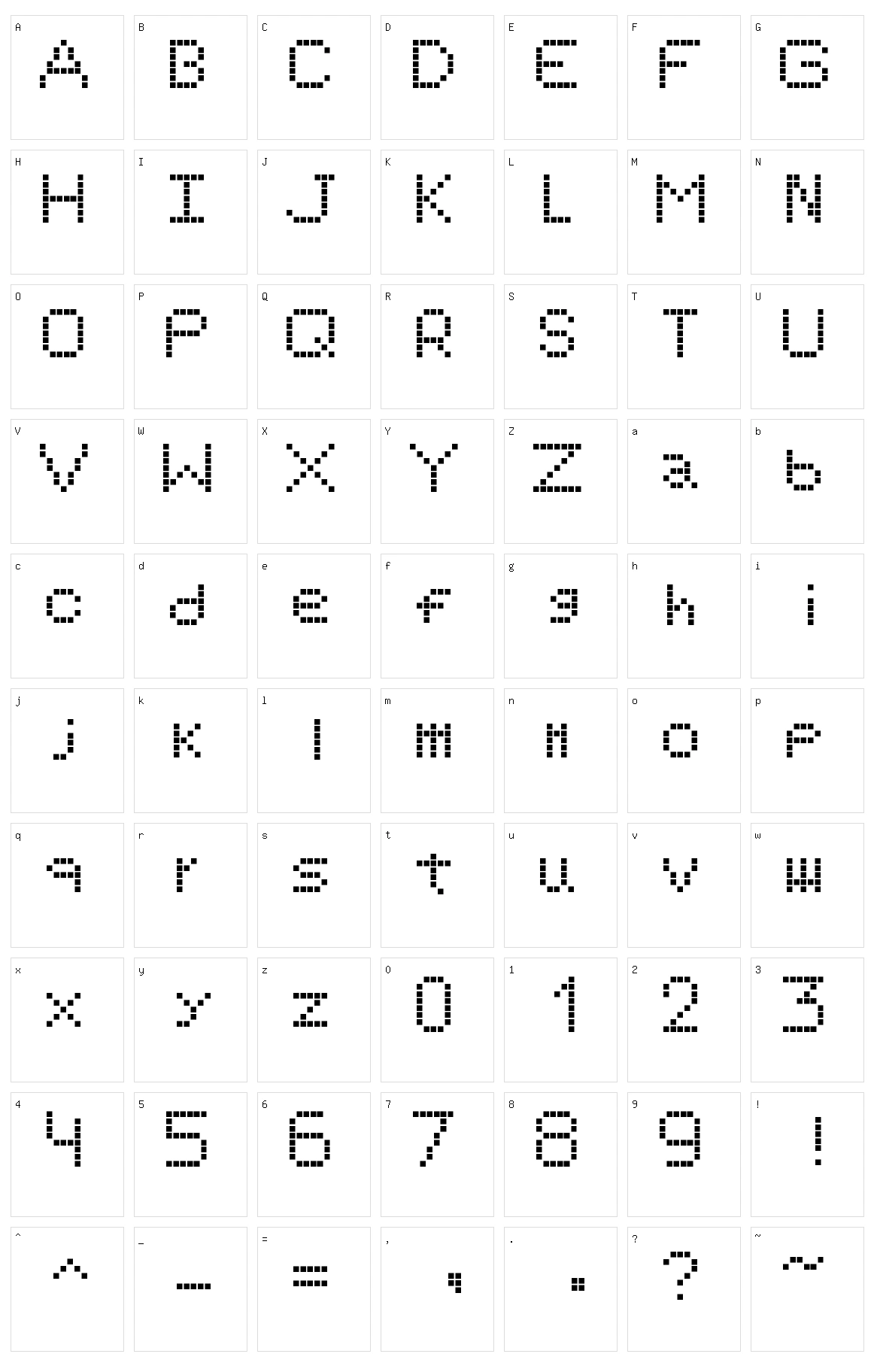 Simple S Character Set