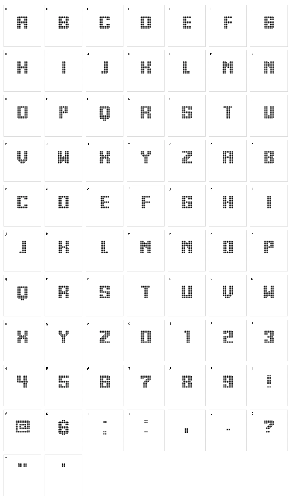 Squad Character Set