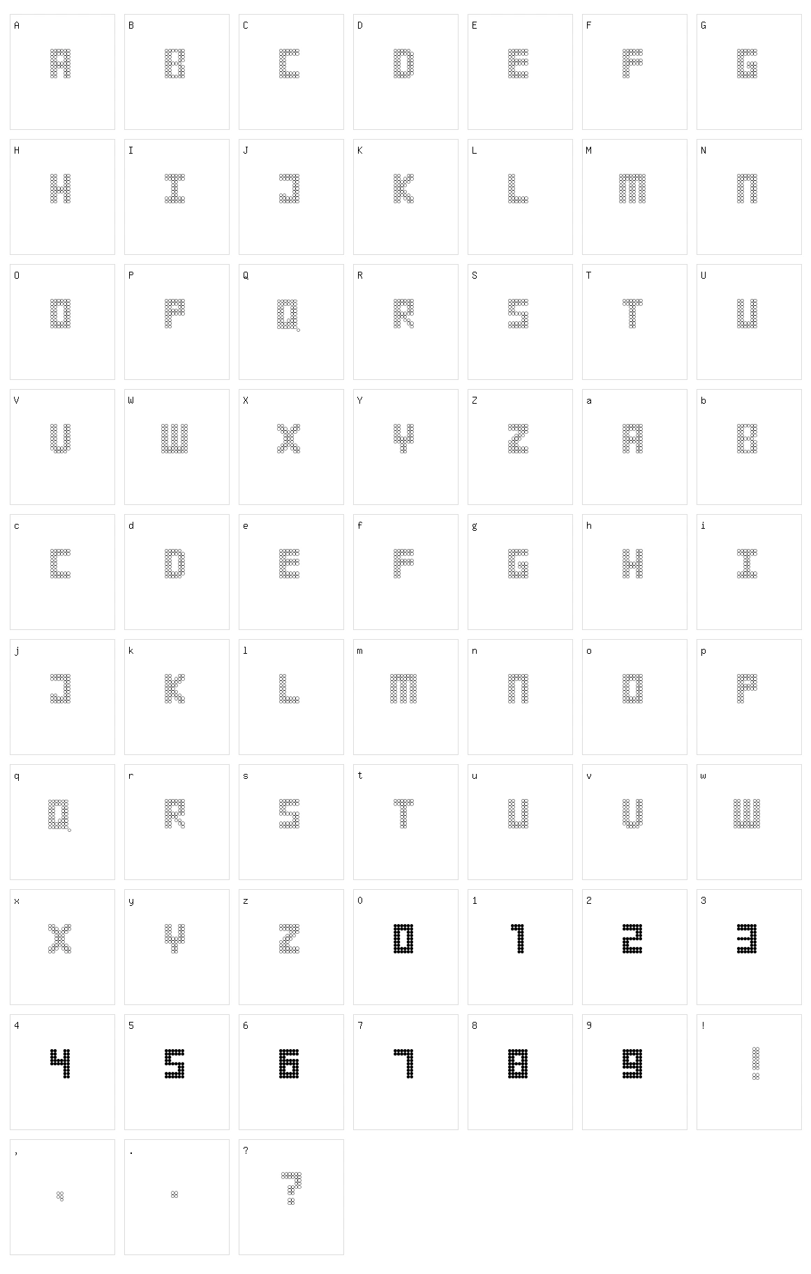 Strobelight Character Set