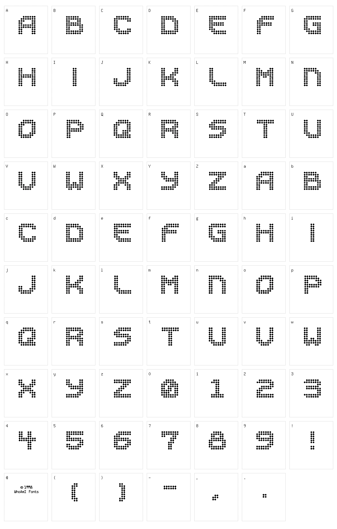 Sucaba Character Set