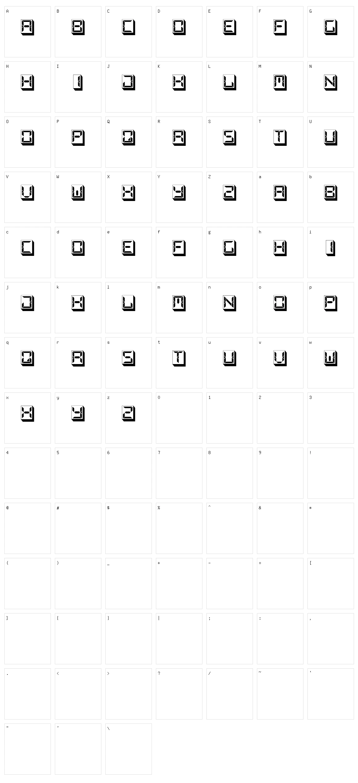 Tangramus Character Set
